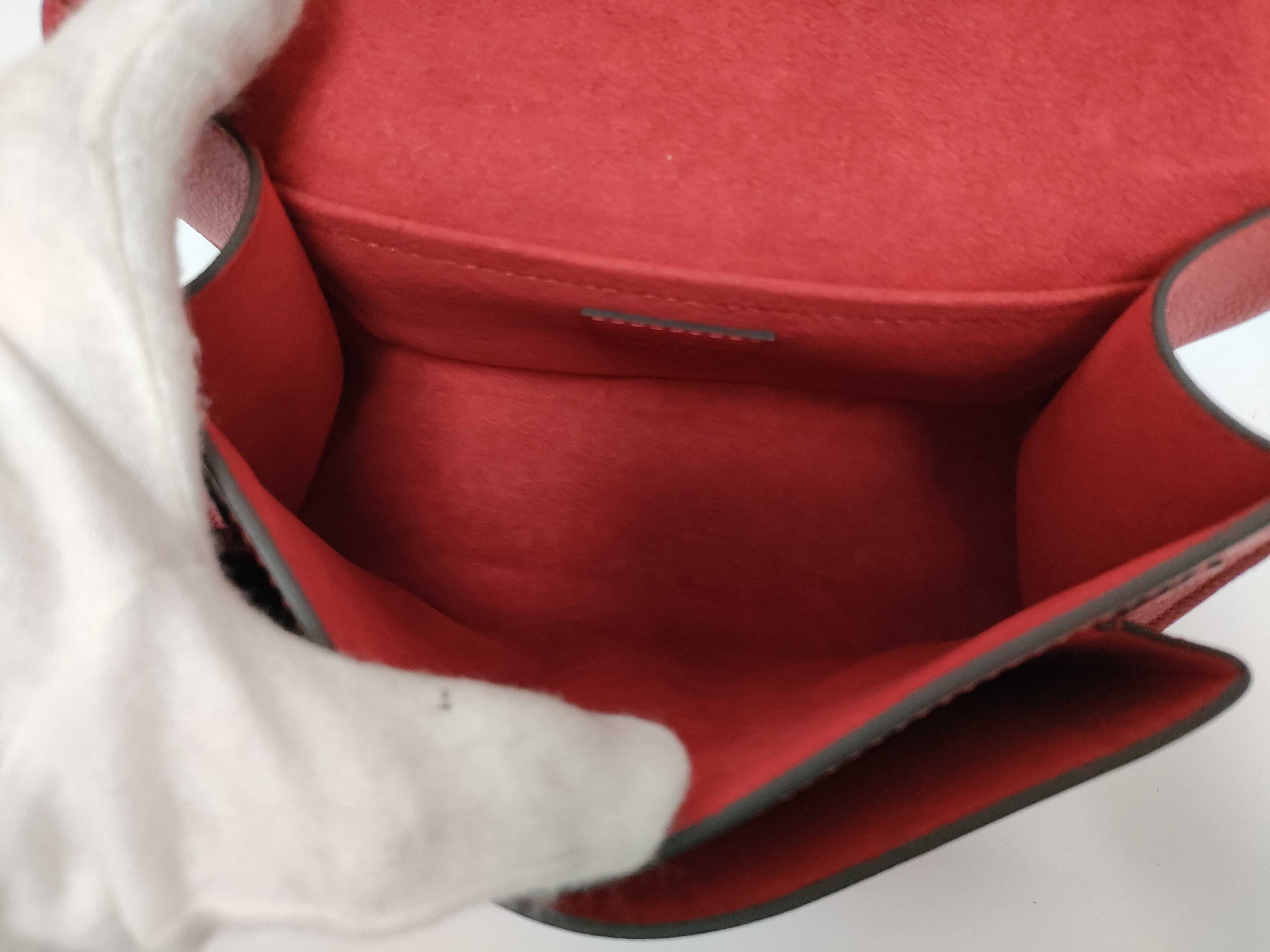 MyLockme Red Calf Leather BB Silver Hardware Shoulder Bag — view 11