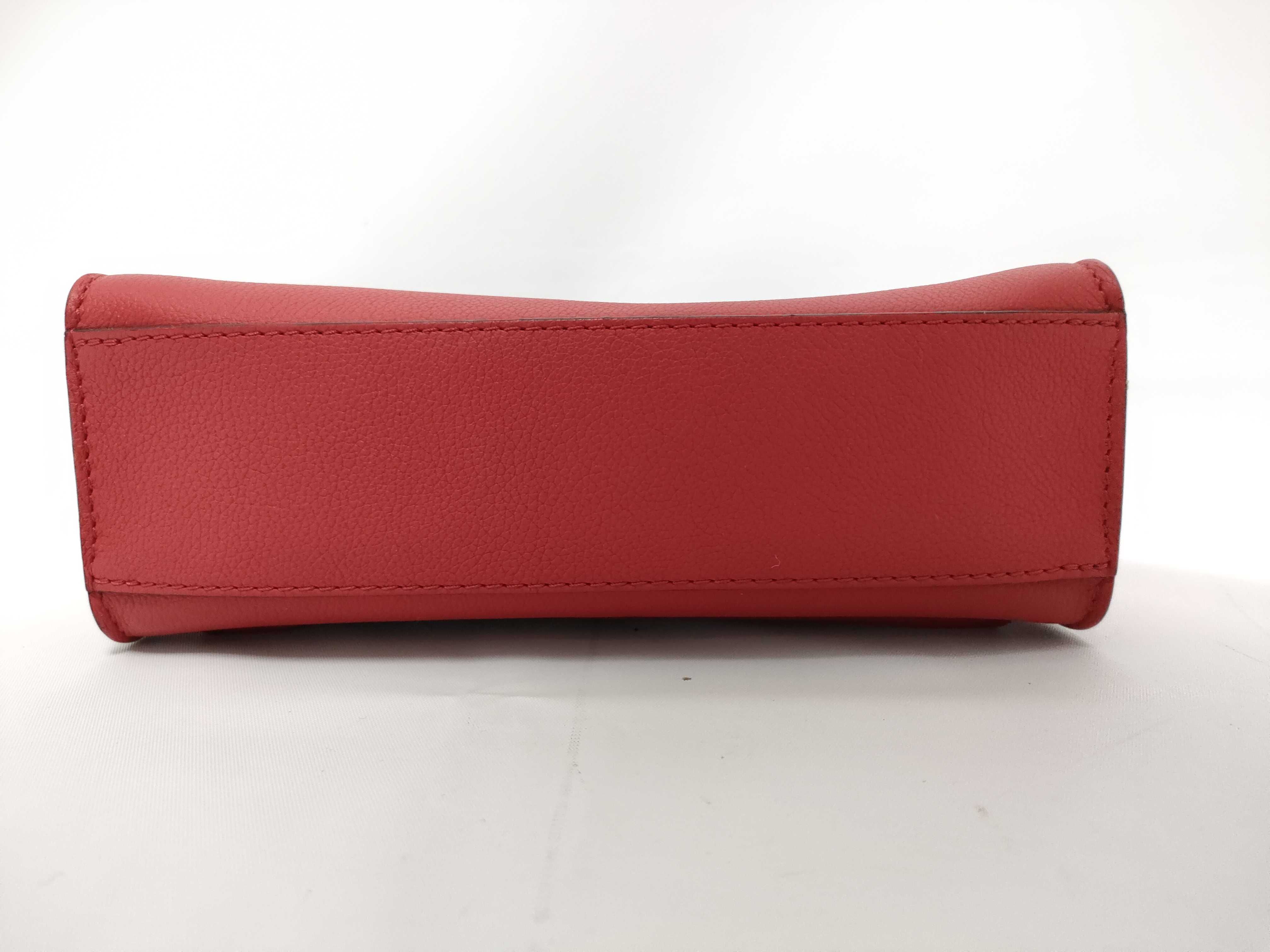 MyLockme Red Calf Leather BB Silver Hardware Shoulder Bag — view 3
