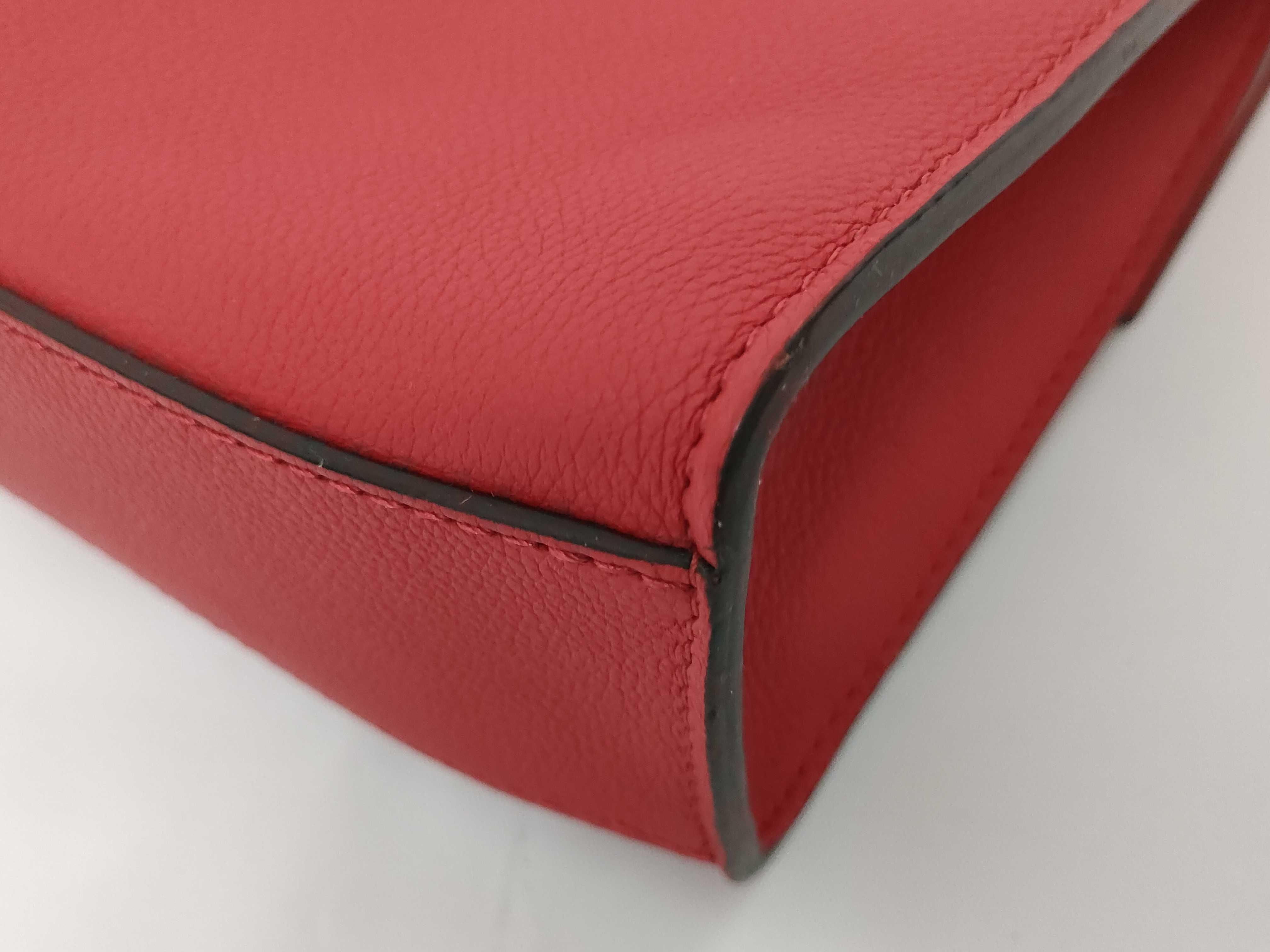 MyLockme Red Calf Leather BB Silver Hardware Shoulder Bag — view 4
