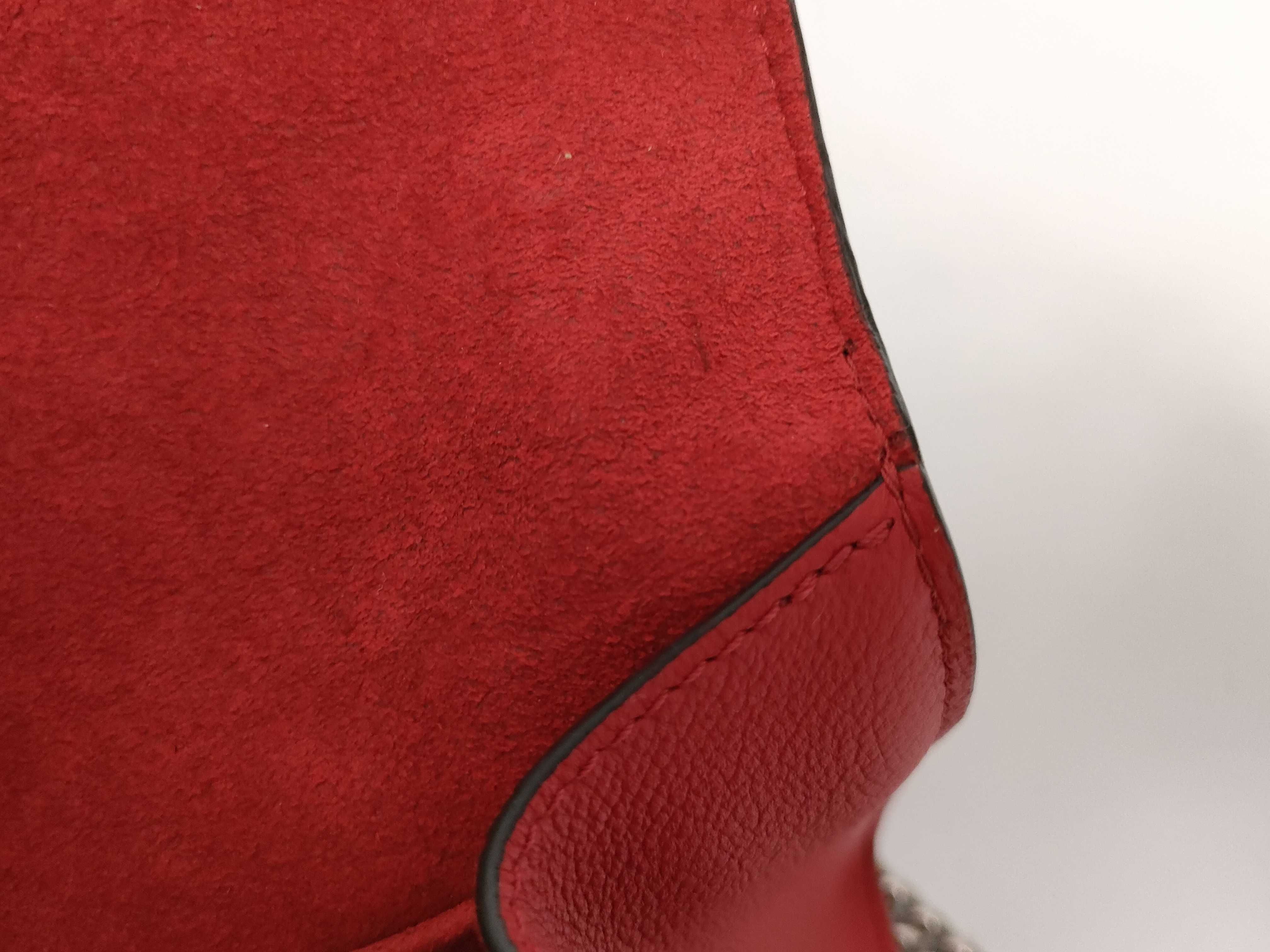 MyLockme Red Calf Leather BB Silver Hardware Shoulder Bag — view 9
