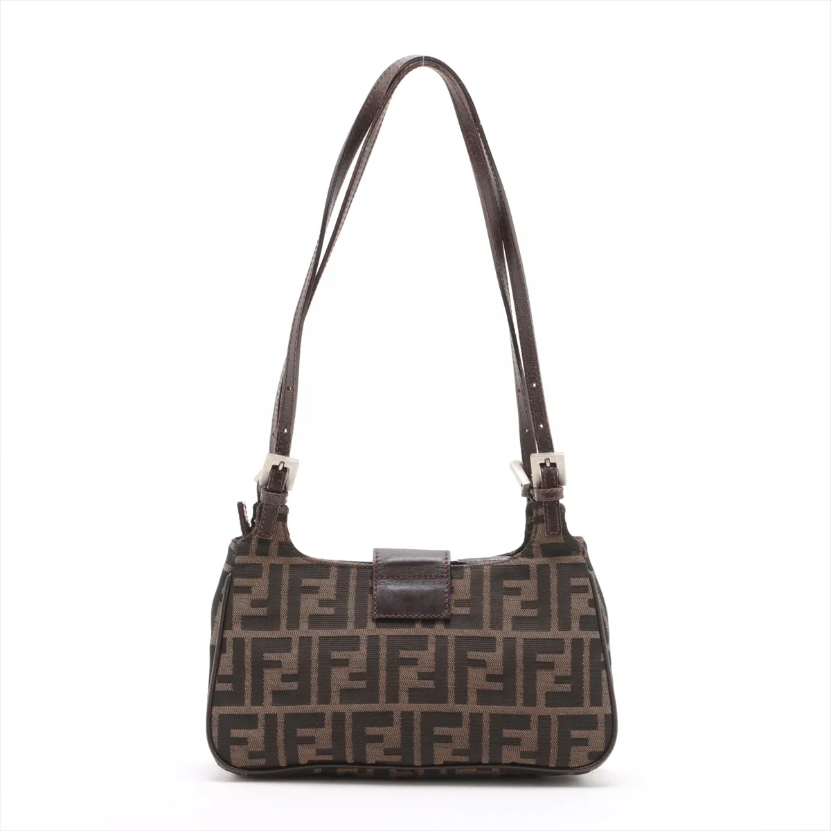 Zucca Canvas x Leather Shoulder Bag Brown 267670 — view 2