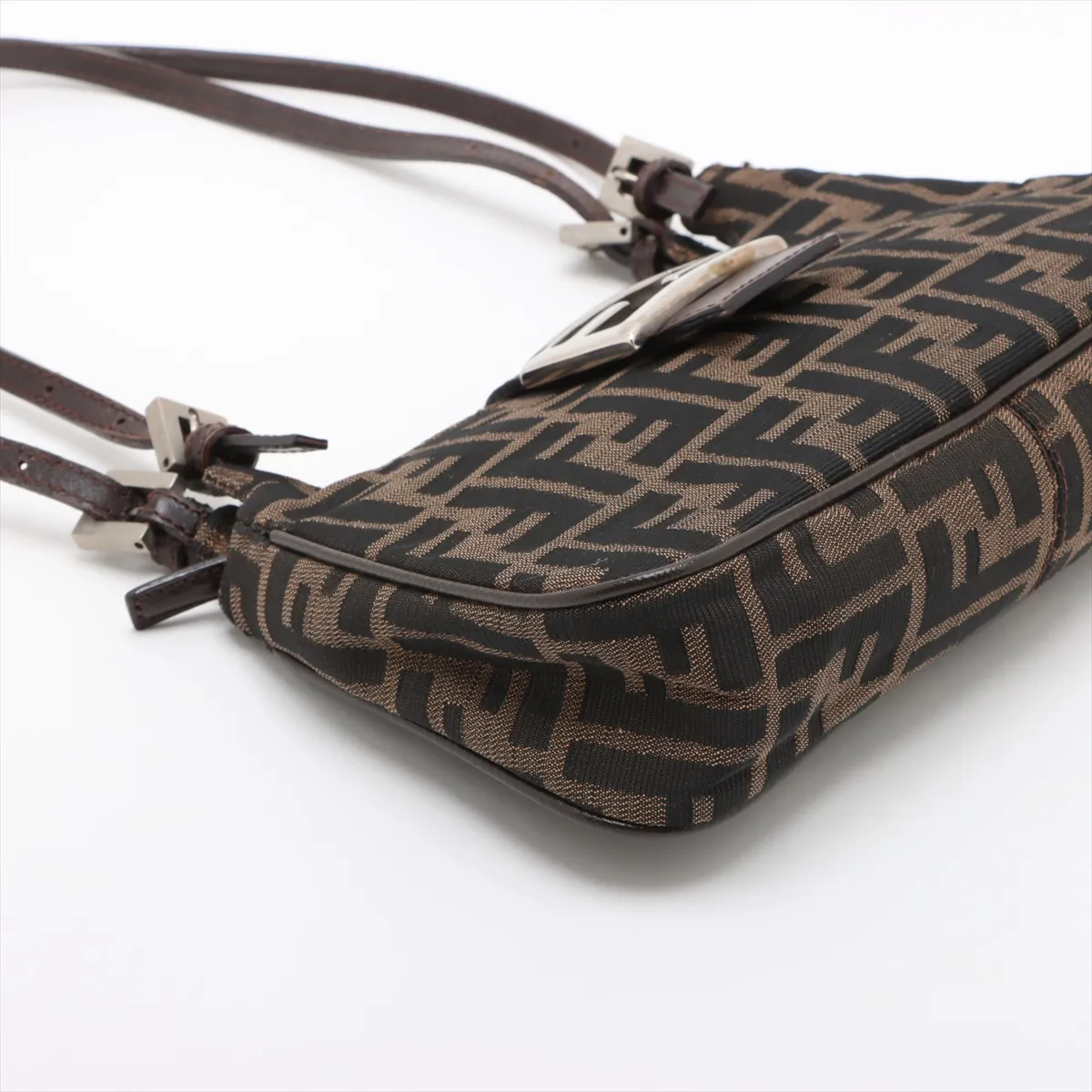 Zucca Canvas x Leather Shoulder Bag Brown 267670 — view 4