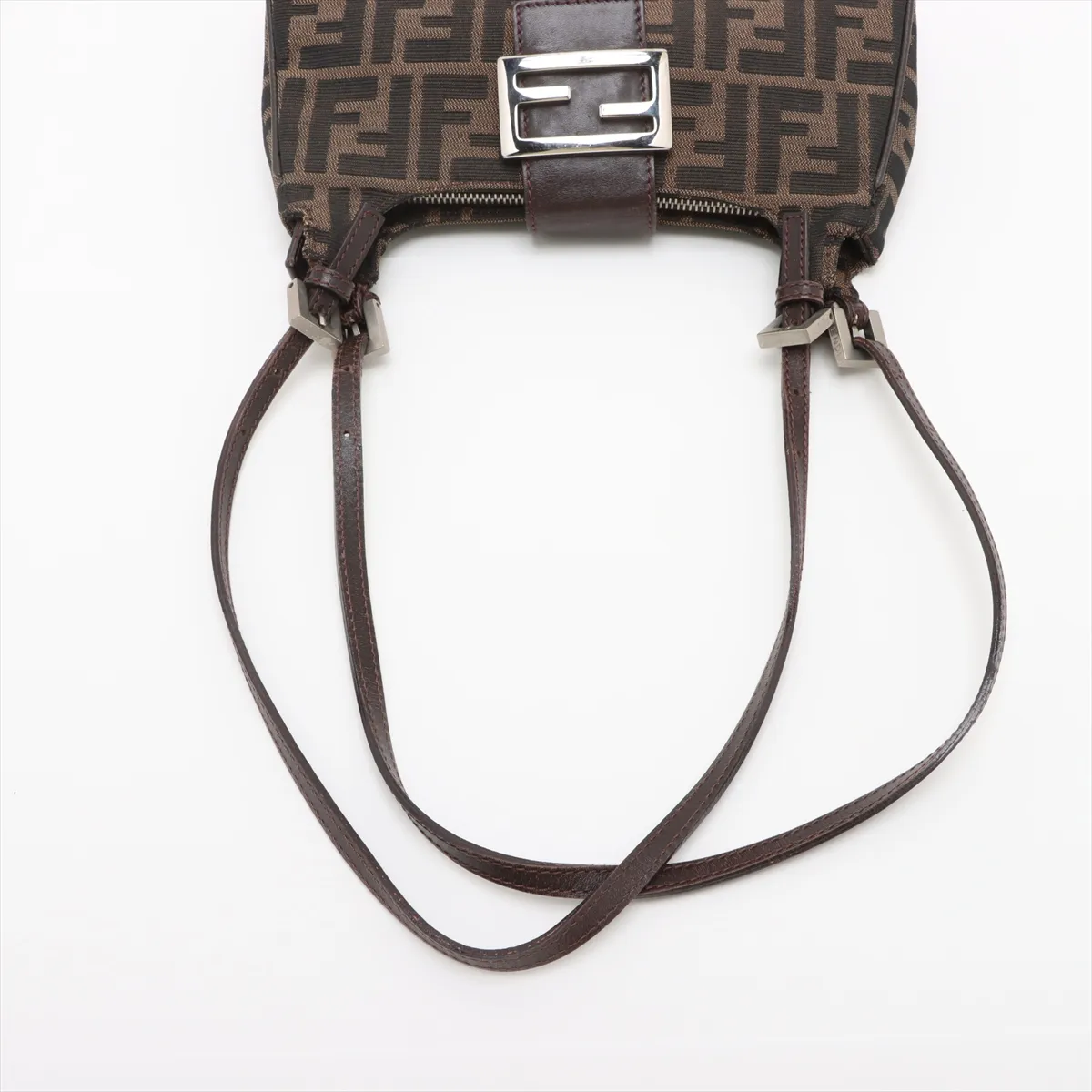Zucca Canvas x Leather Shoulder Bag Brown 267670 — view 5