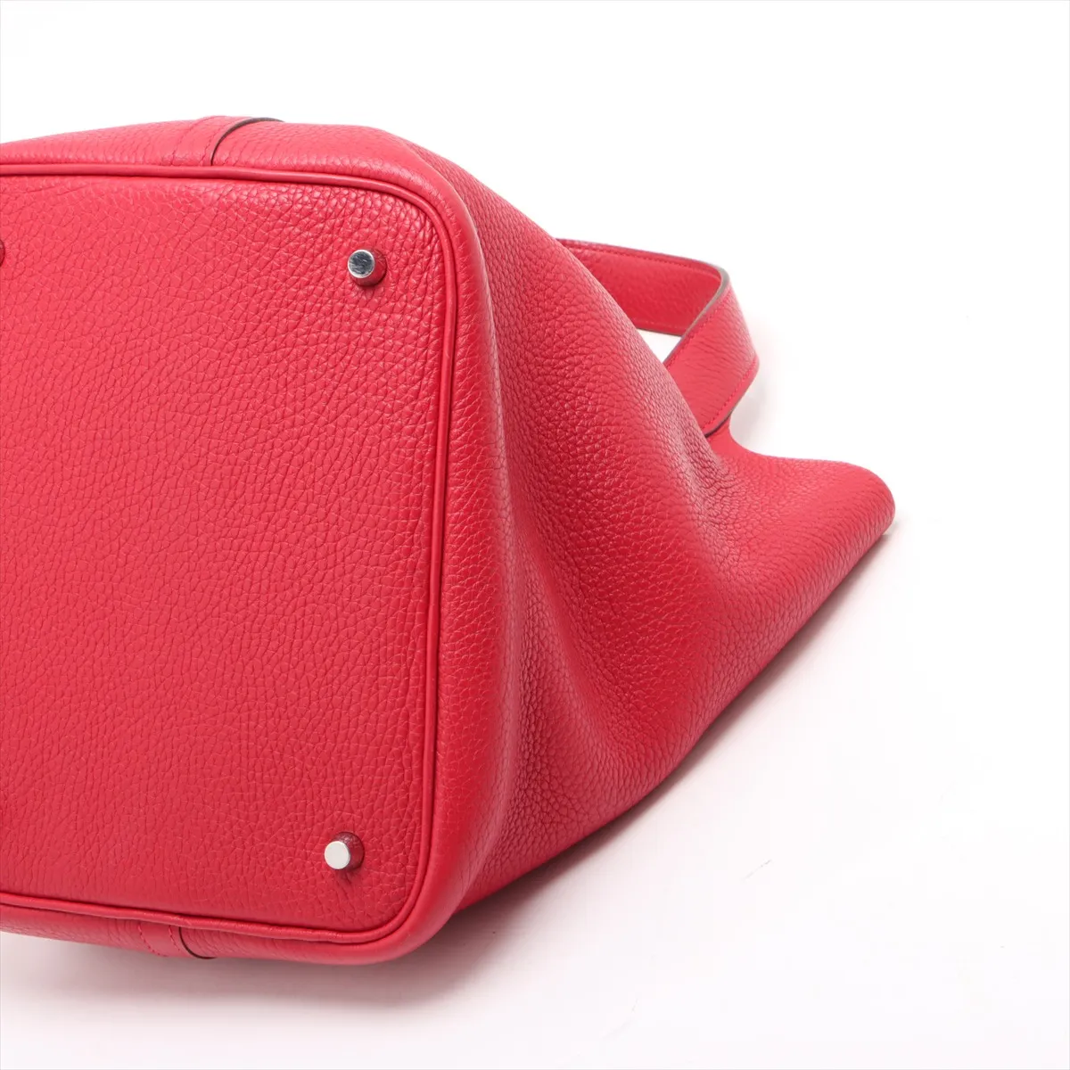 Hermès Picotin Lock 22 MM, Taurillon Clemence leather, Rouge Casaque, Silver hardware, C: 2018 — view 3