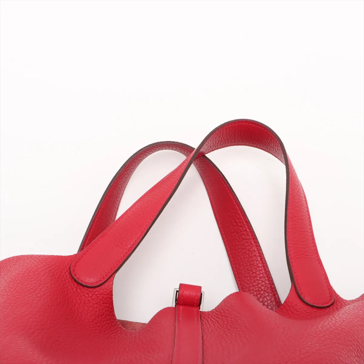 Hermès Picotin Lock 22 MM, Taurillon Clemence leather, Rouge Casaque, Silver hardware, C: 2018 — view 6