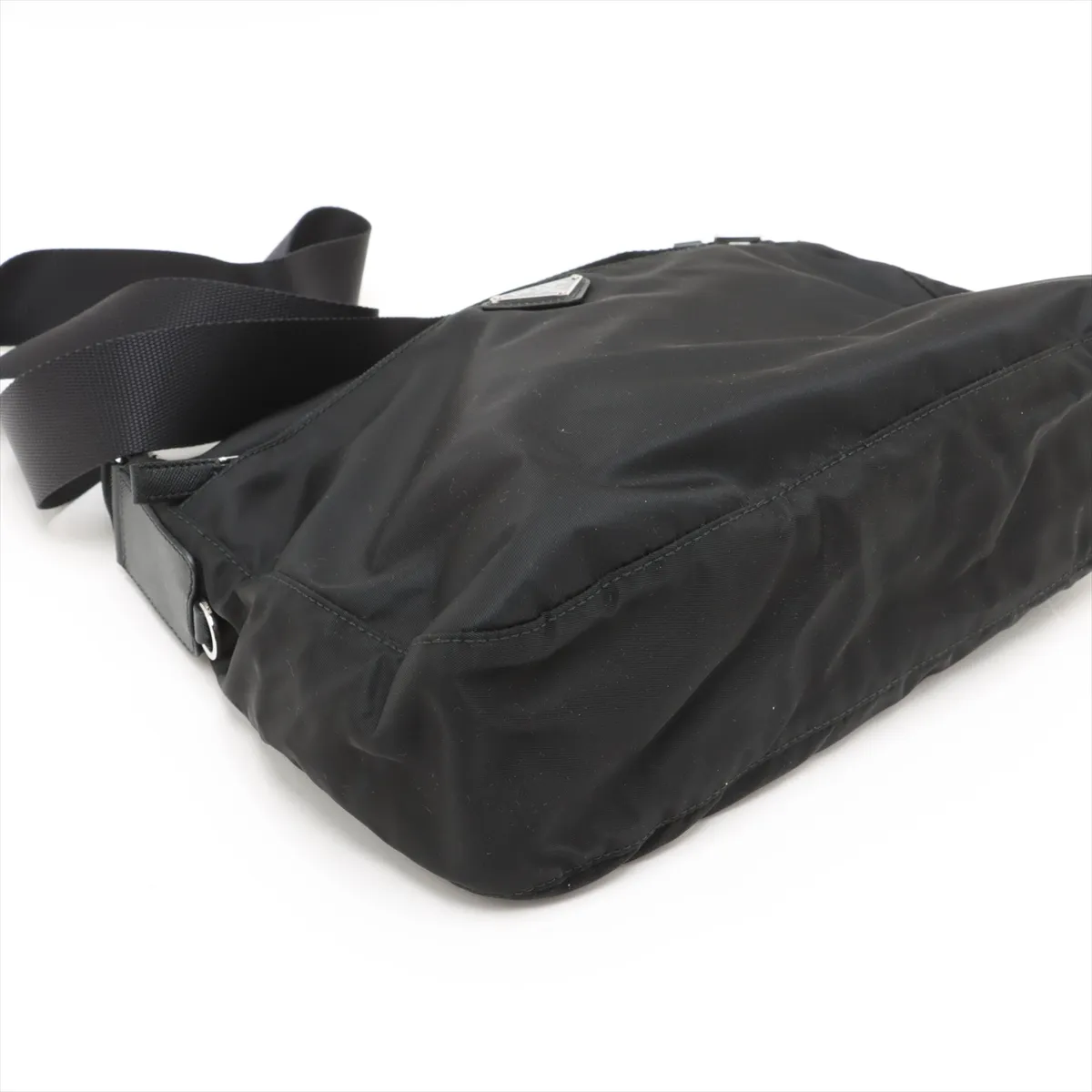 Tessuto Nylon x Leather Shoulder Bag Black 1BC421 — view 4