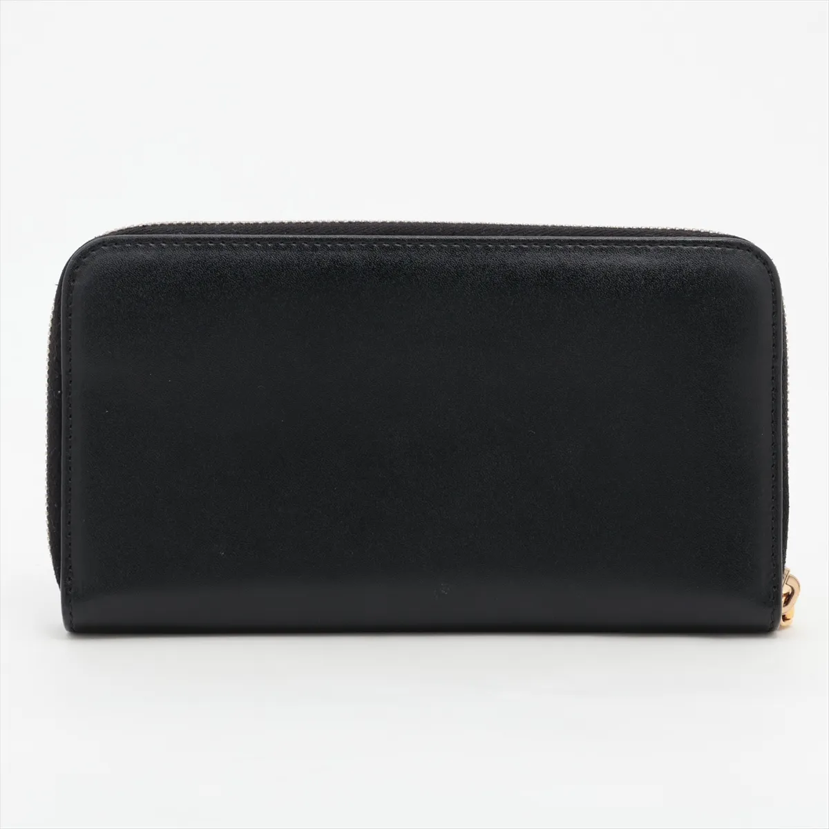 F is Fendi 8M0299 Leather Round Zip Wallet Black — view 2