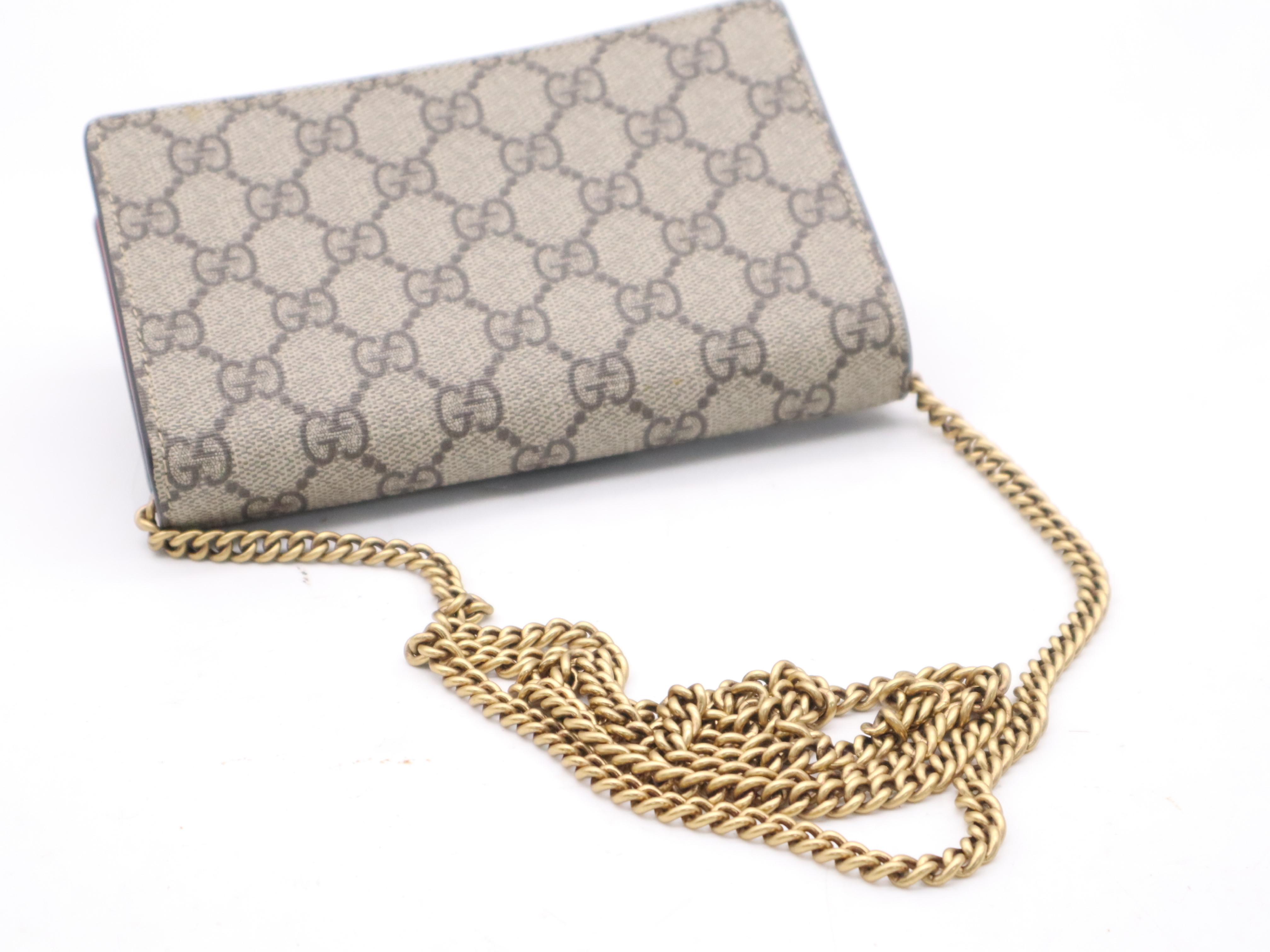481291 Canvas x Leather GG Supreme Beige Gold Hardware Shoulder Bag — view 6