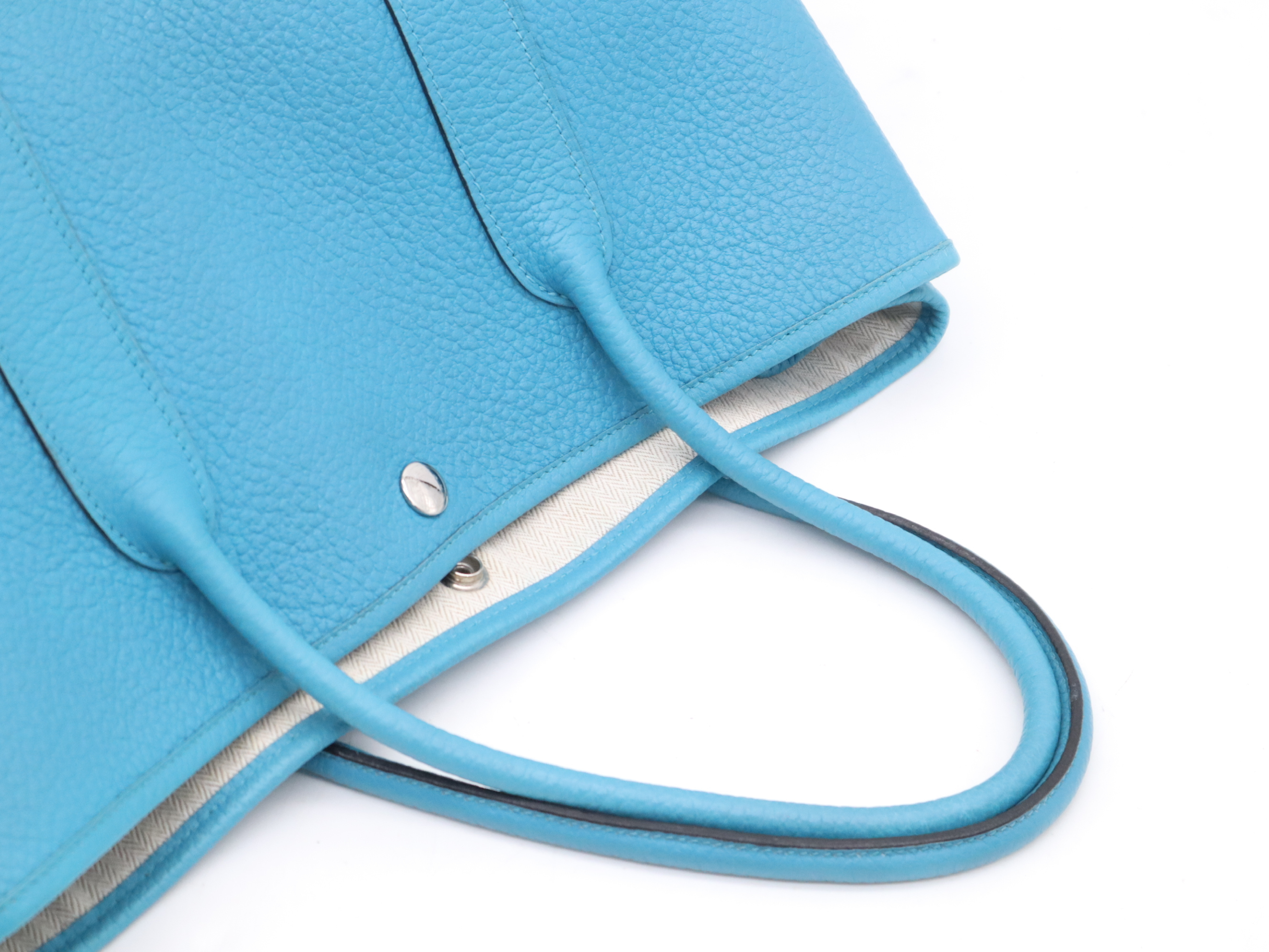 Toile Officier Garden Party PM Light Blue R stamp 2014 Handbag — view 6