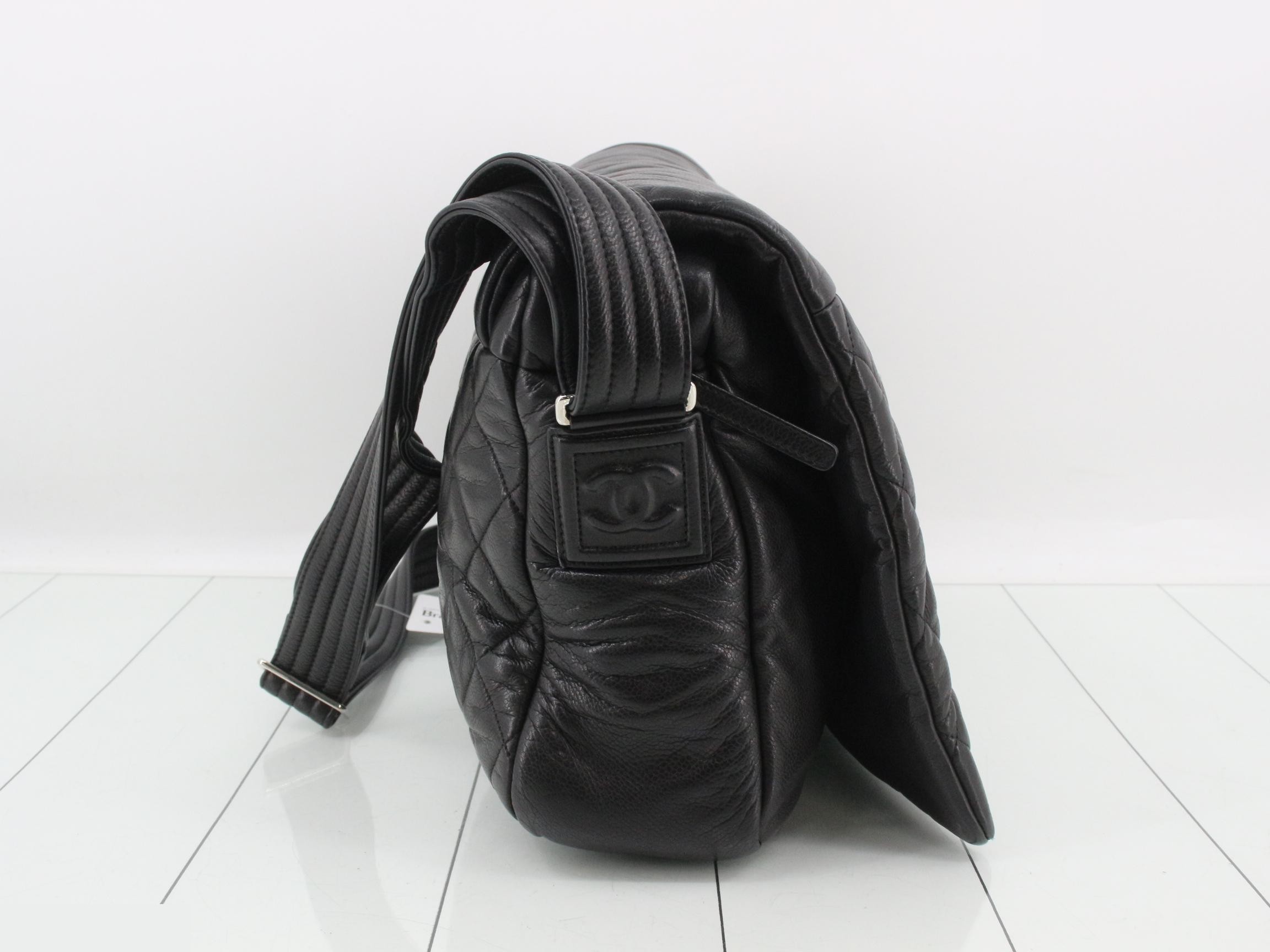 Coco Cocoon Caviar Skin Shoulder Bag, Black — view 4