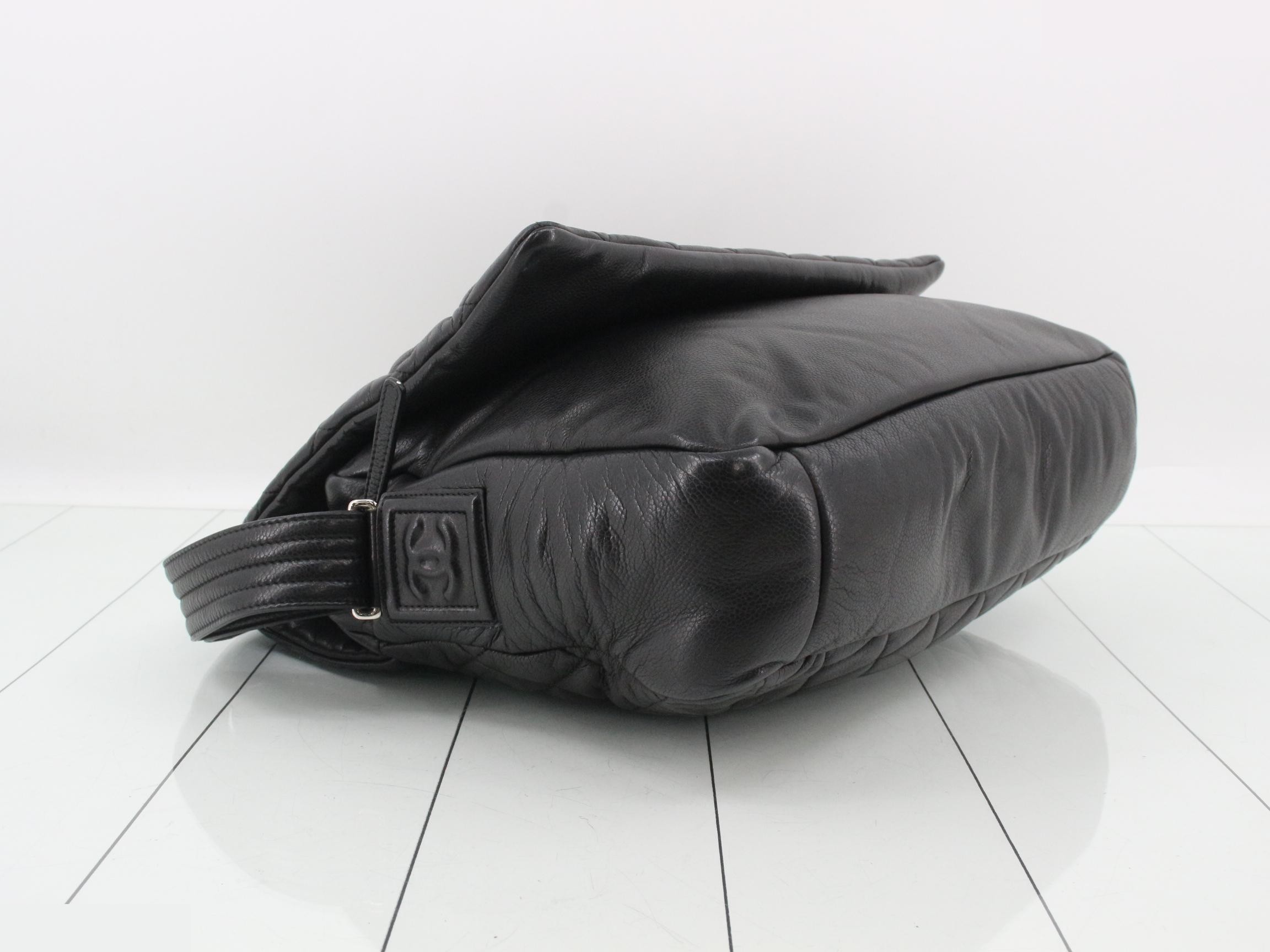 Coco Cocoon Caviar Skin Shoulder Bag, Black — view 5