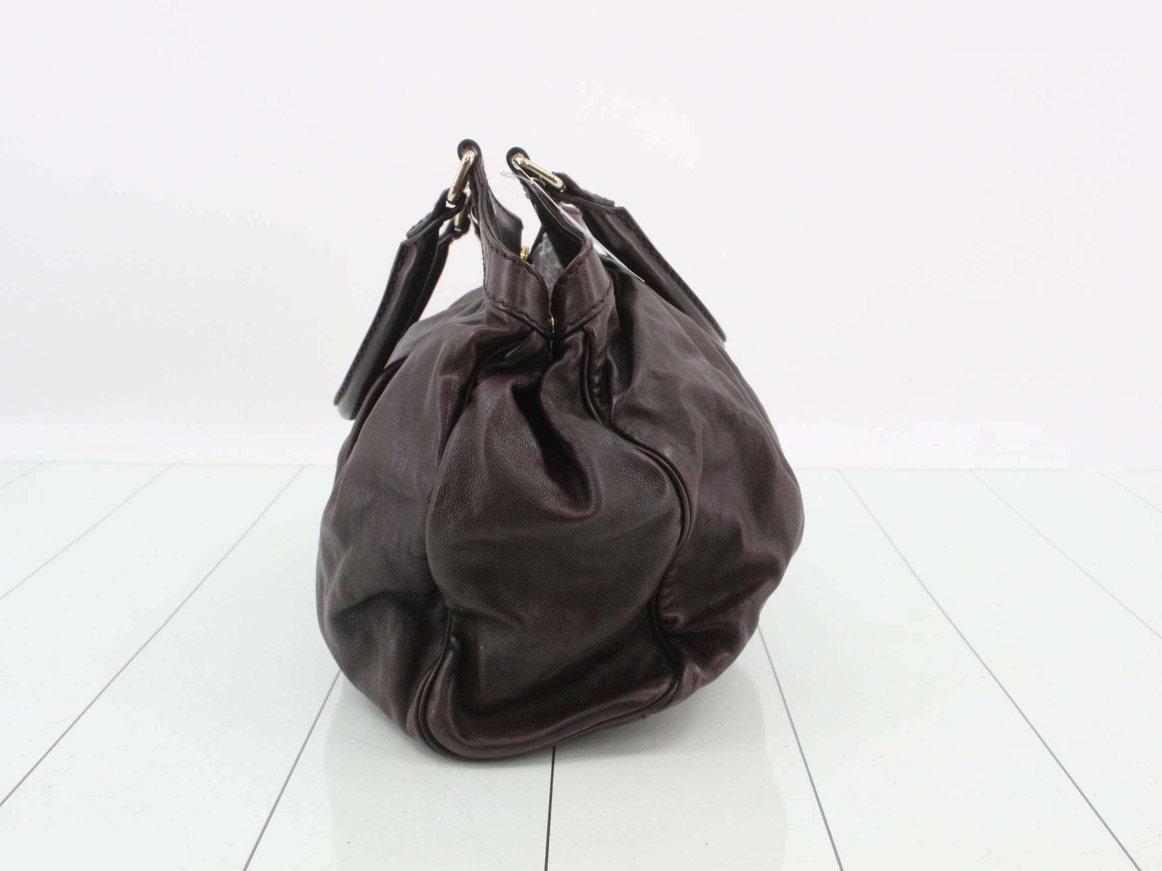 Leather Interlocking Tote Bag — view 3