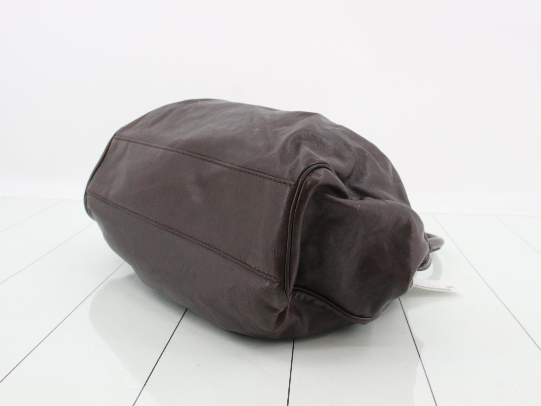 Leather Interlocking Tote Bag — view 6