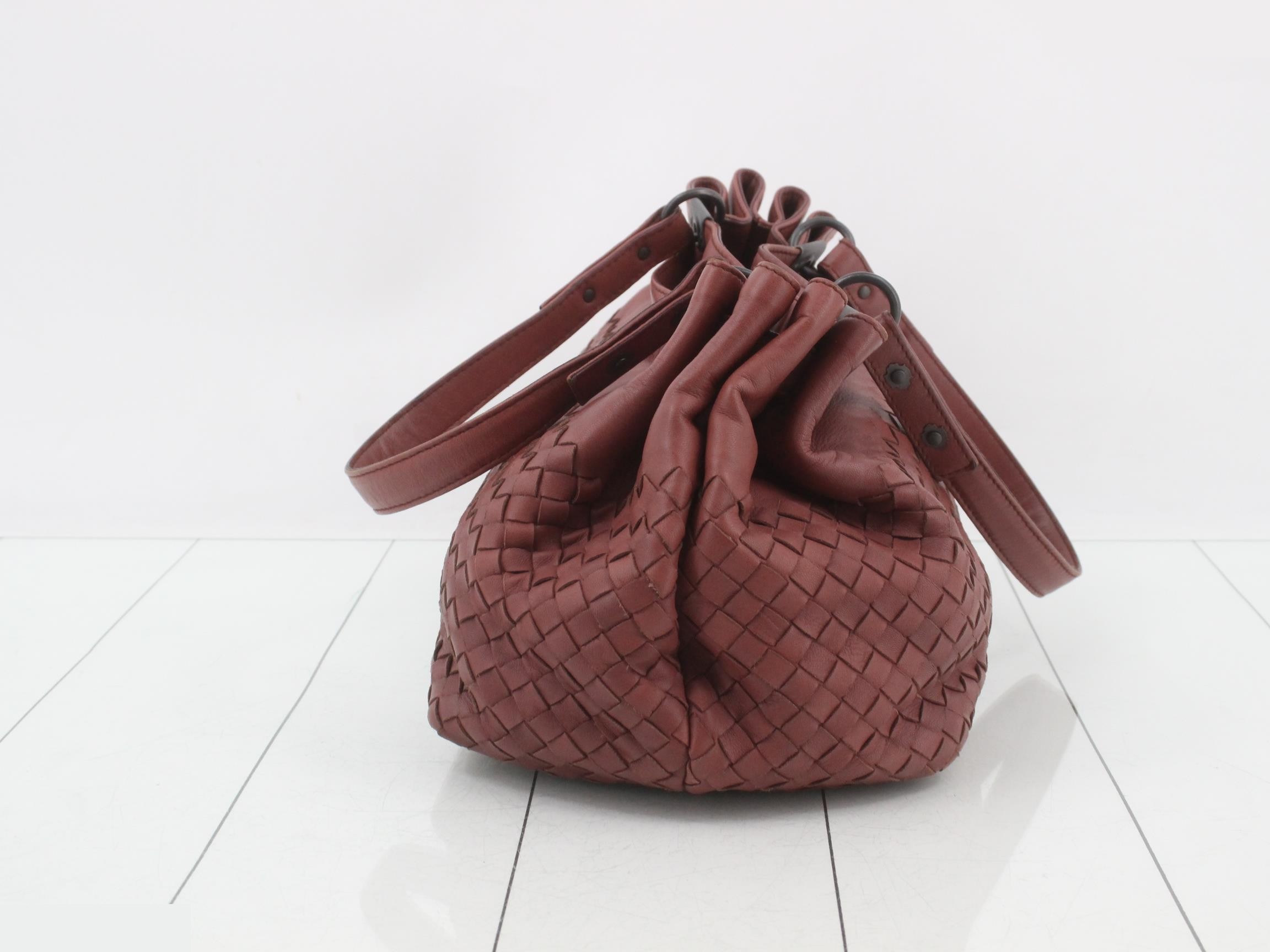 Intrecciato tote bag, leather, brown — view 4