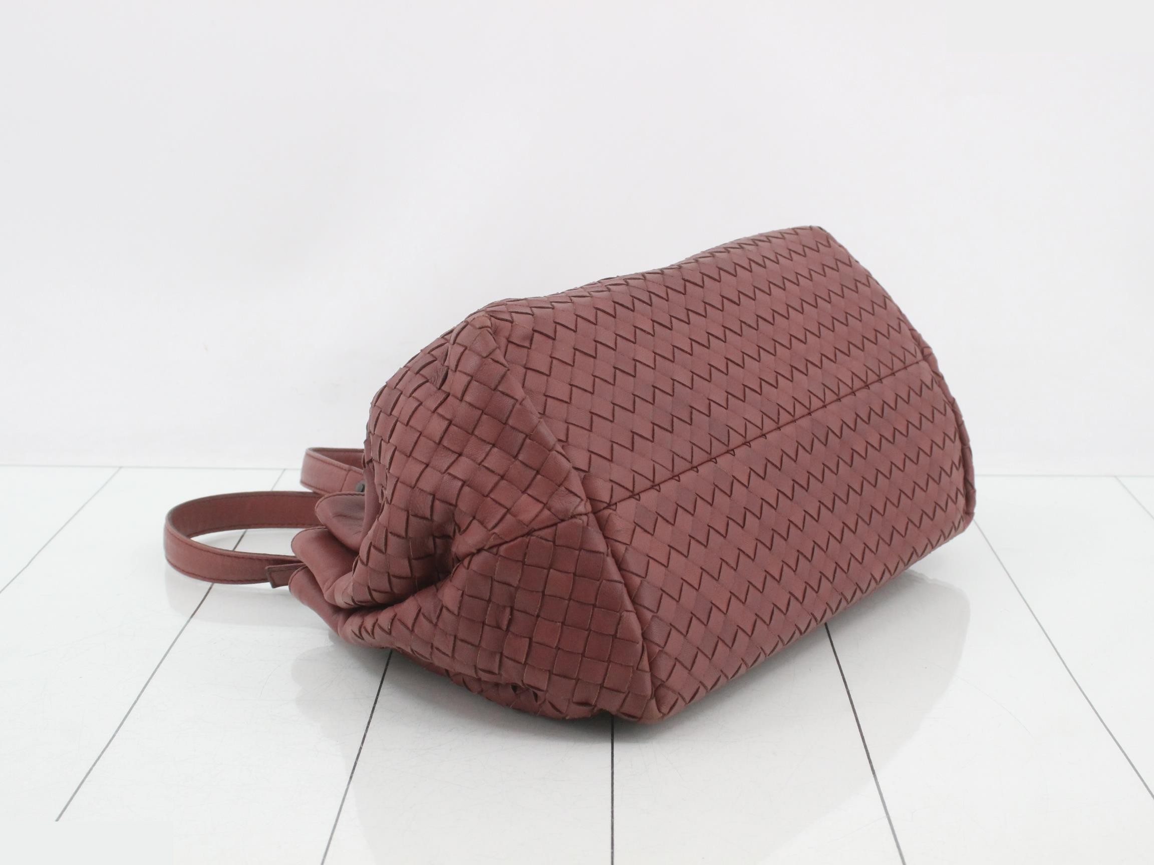 Intrecciato tote bag, leather, brown — view 5