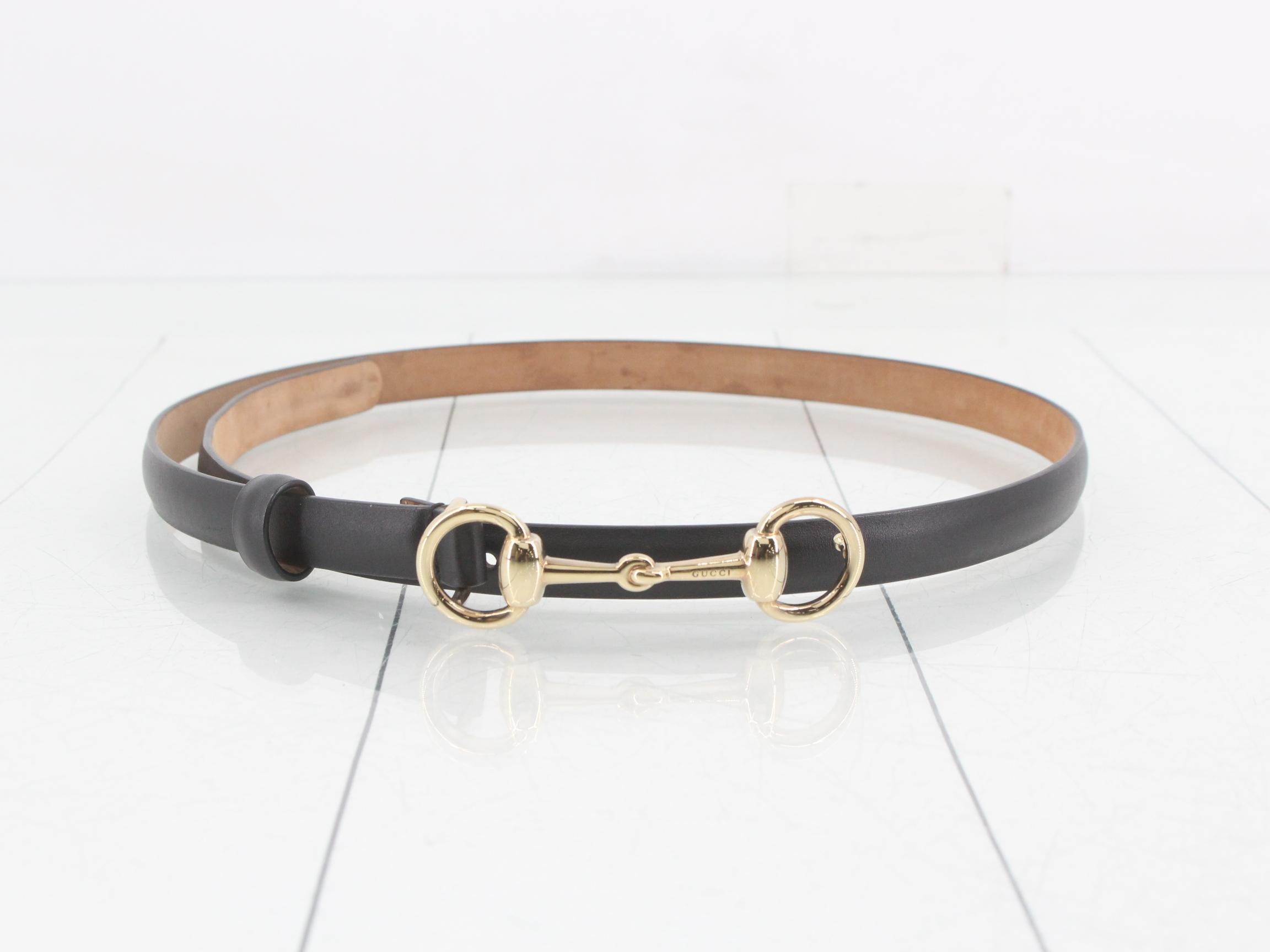 Leather belt, black