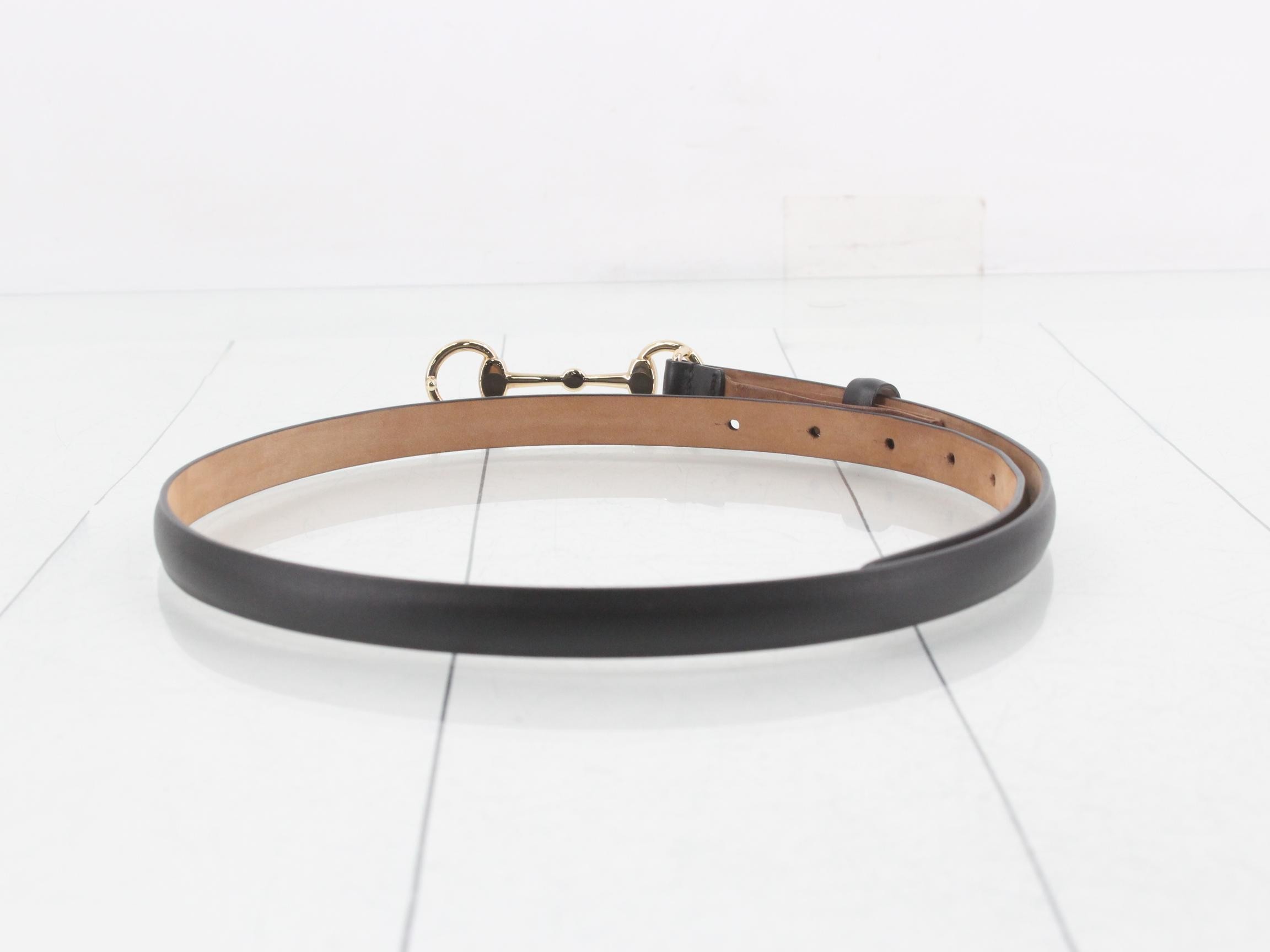 Leather belt, black — view 2