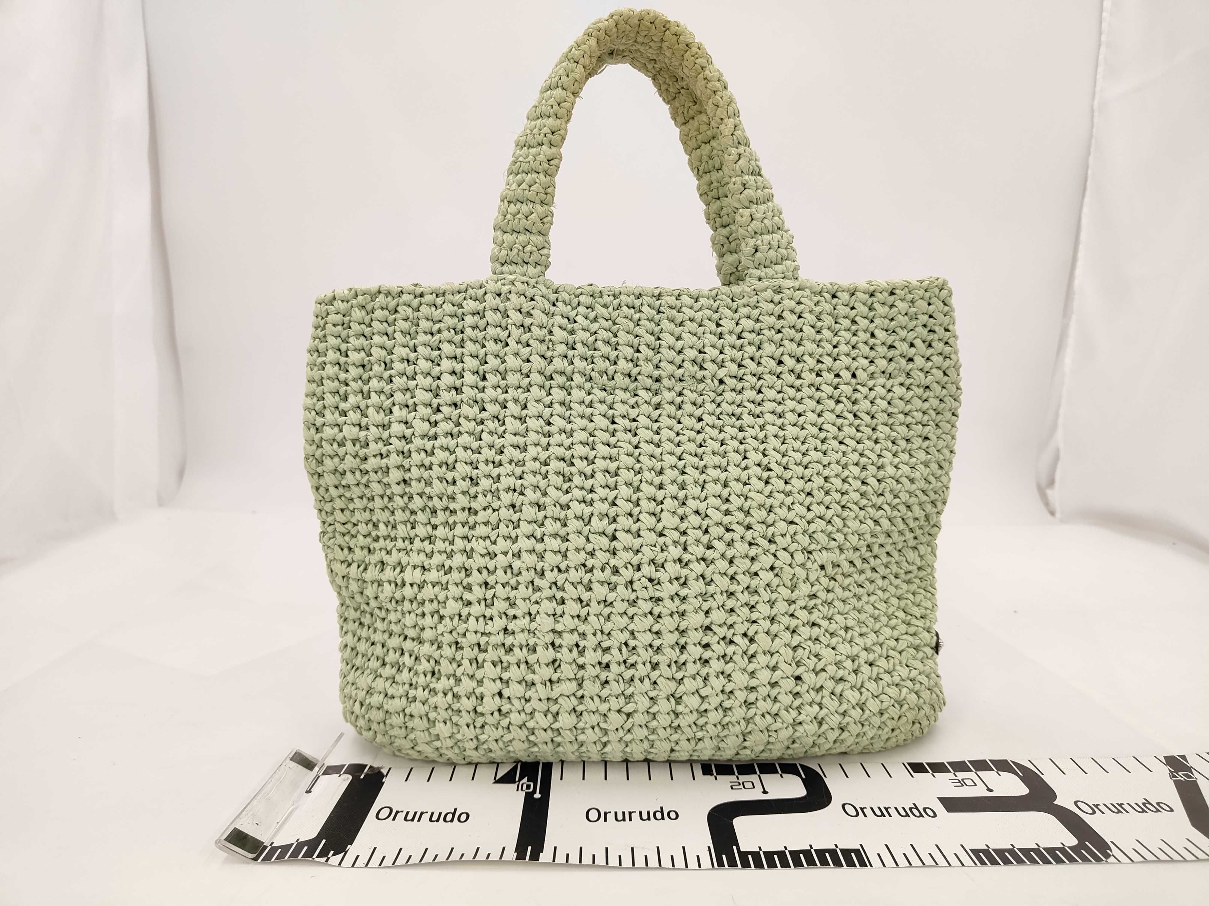 Small Crochet Tote Bag 1BG422 Raffia Handbag Basket Bag — view 2