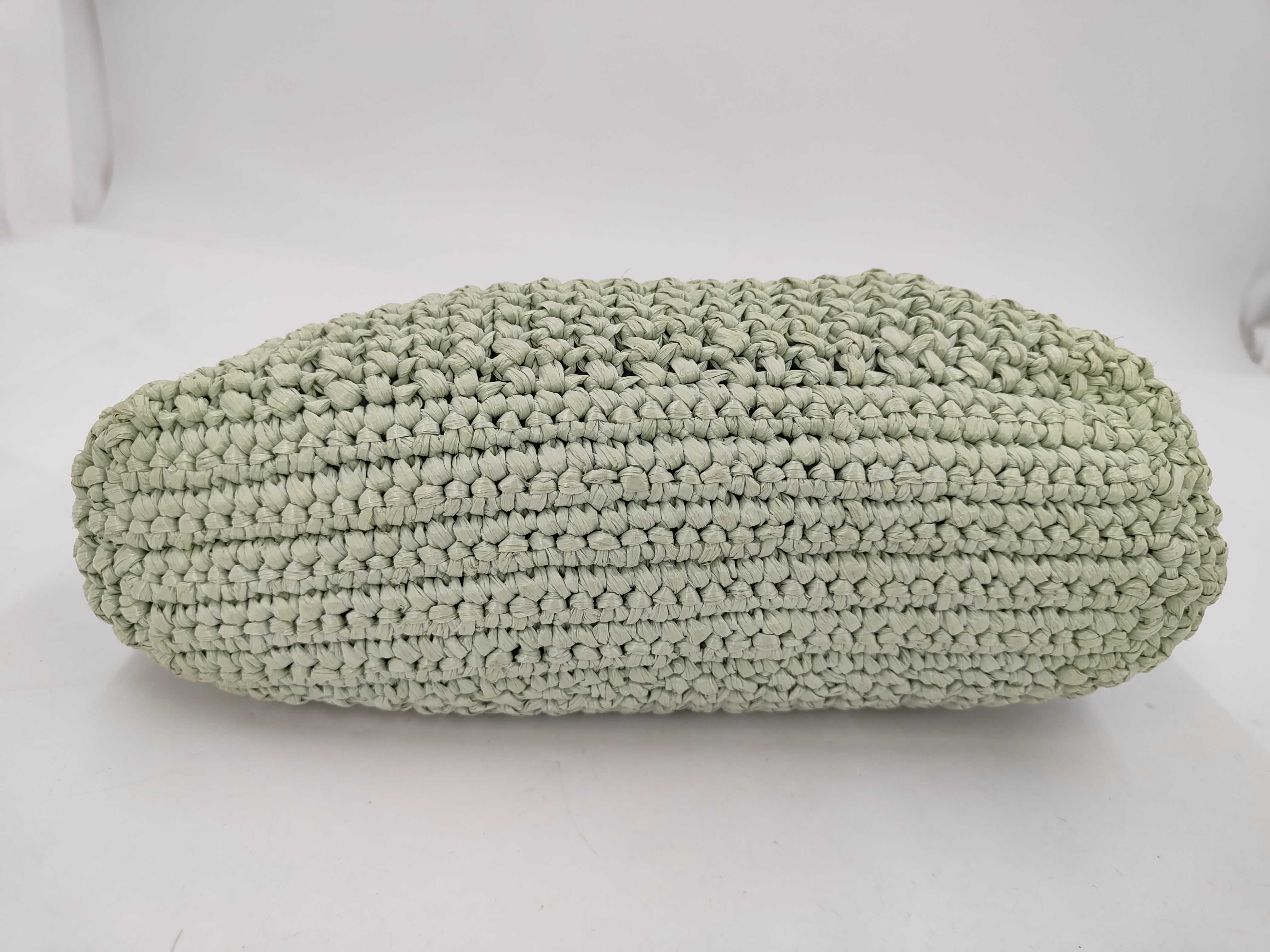 Small Crochet Tote Bag 1BG422 Raffia Handbag Basket Bag — view 3