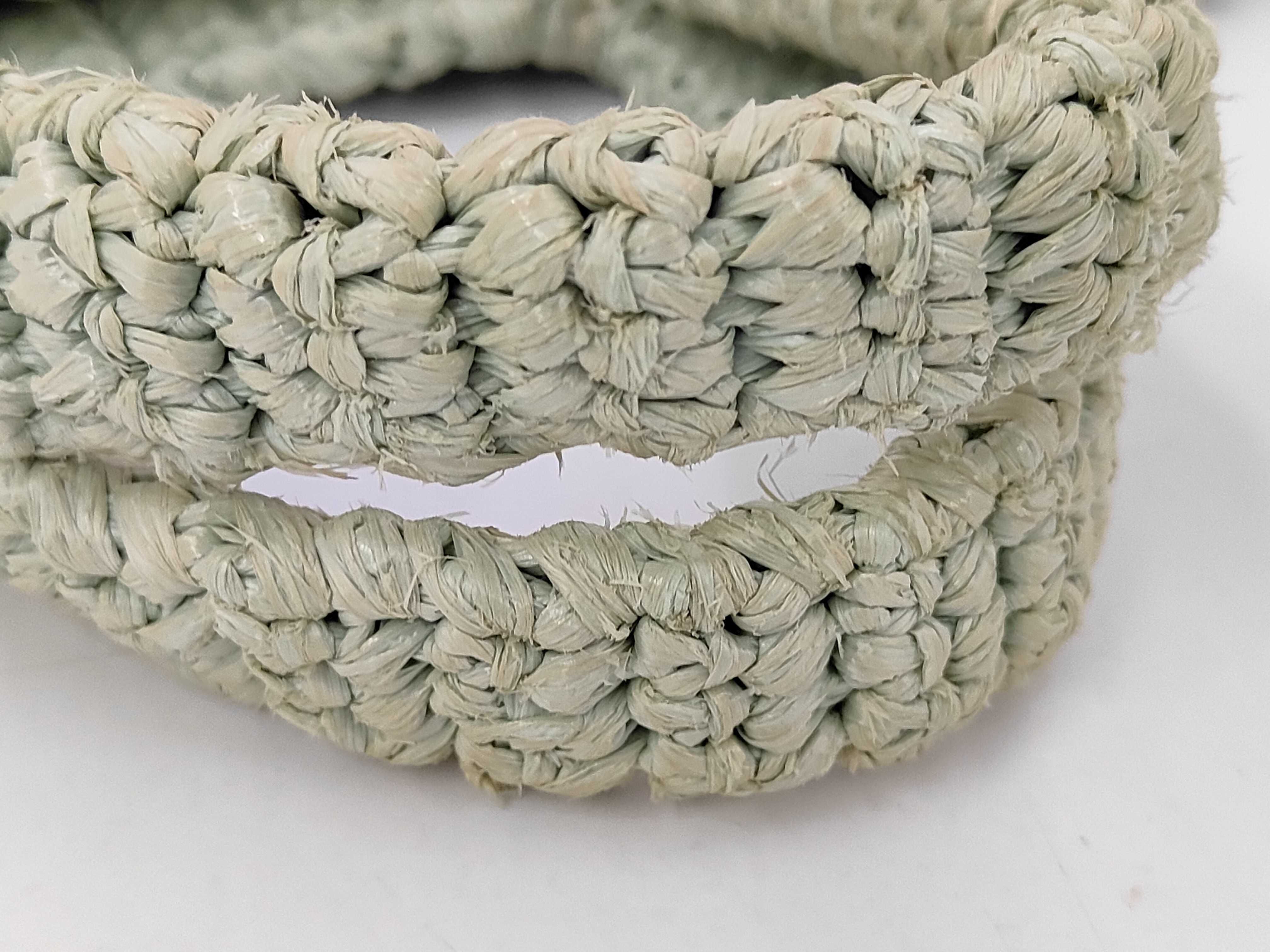 Small Crochet Tote Bag 1BG422 Raffia Handbag Basket Bag — view 6