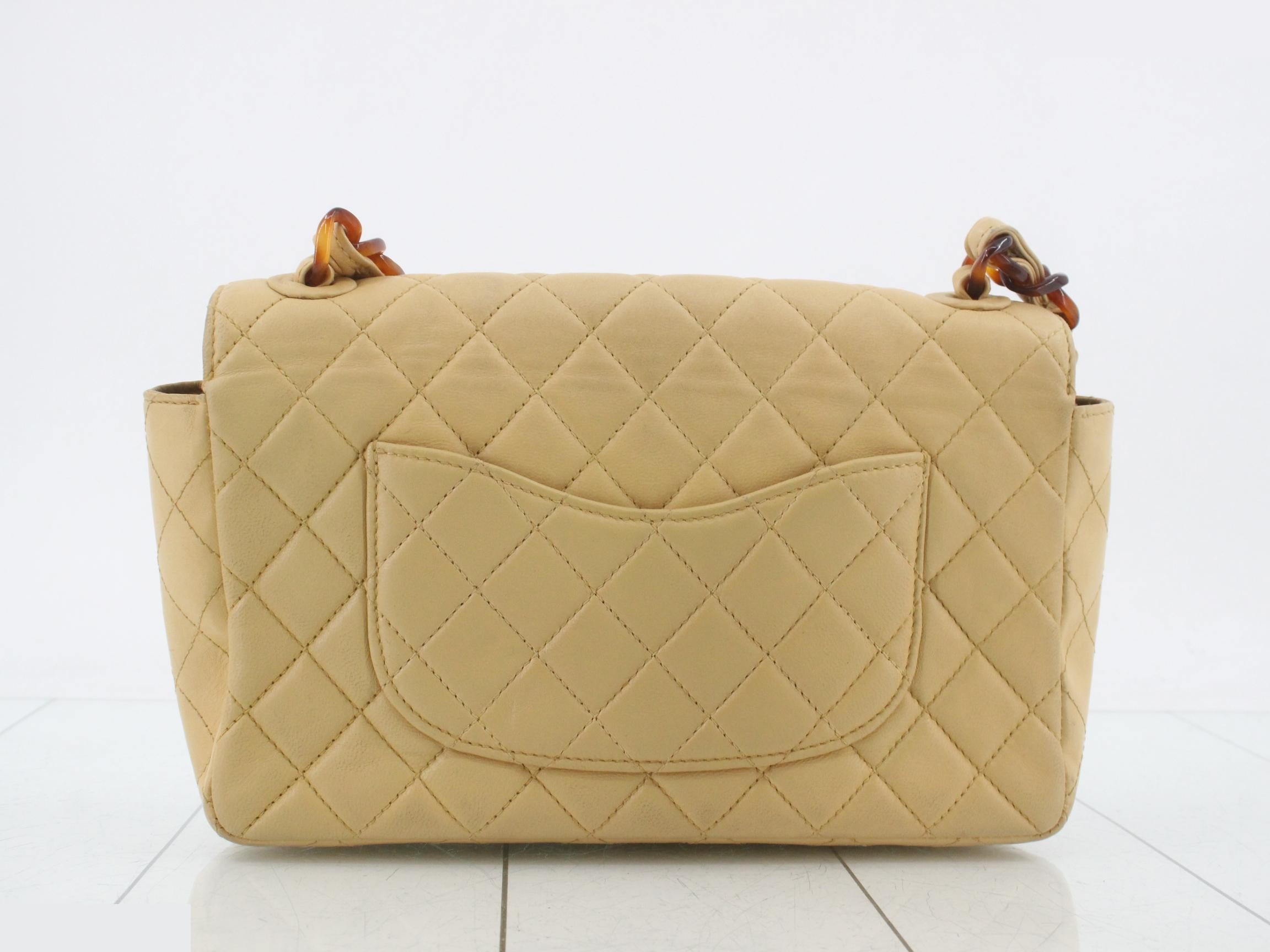 Matelassé Lambskin Tortoiseshell Chain Shoulder Bag with Seal Card — view 2