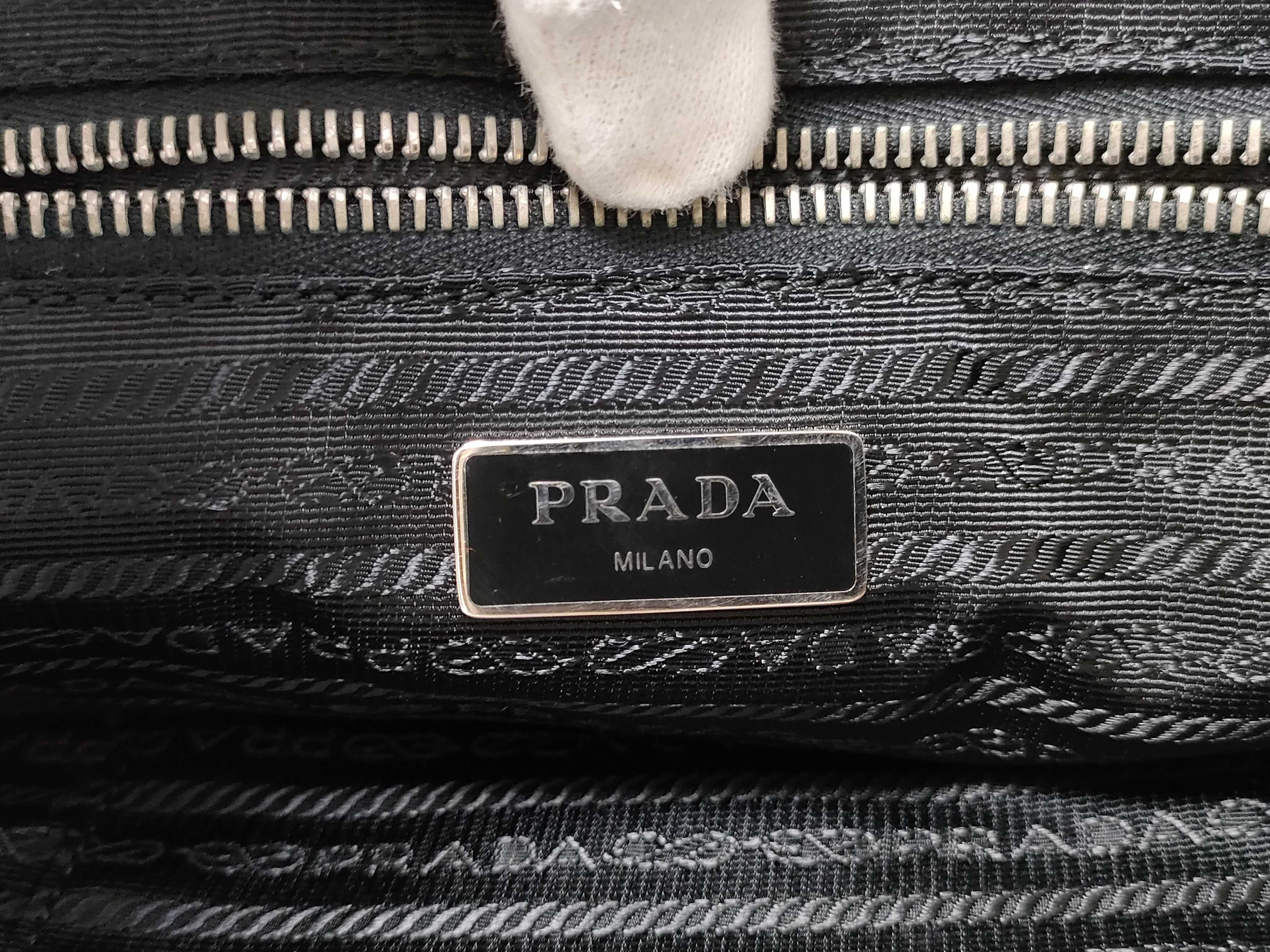 Nylon Prada Nylon Tote BR4371 Black Tote Bag — view 12