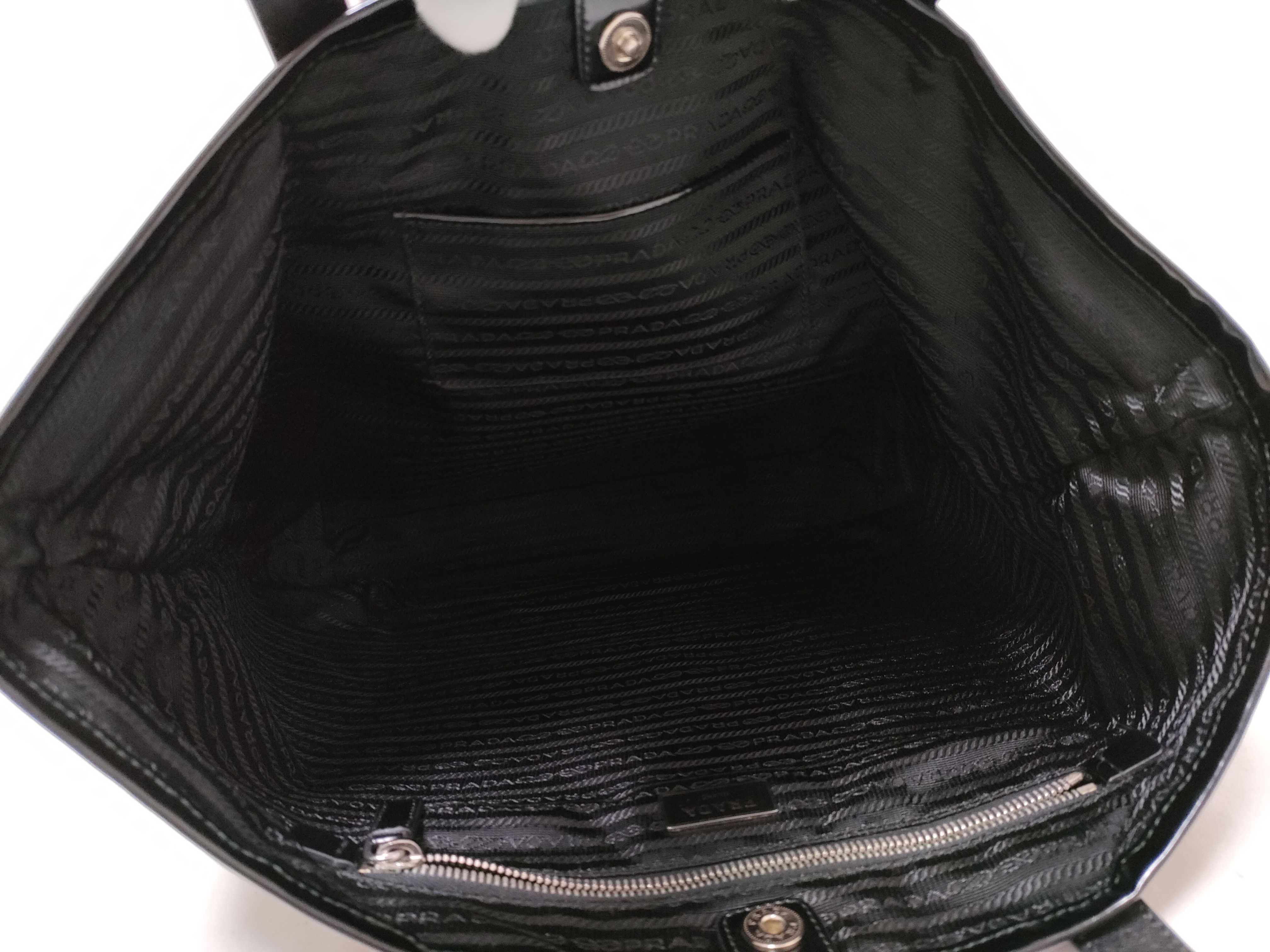 Nylon Prada Nylon Tote BR4371 Black Tote Bag — view 9
