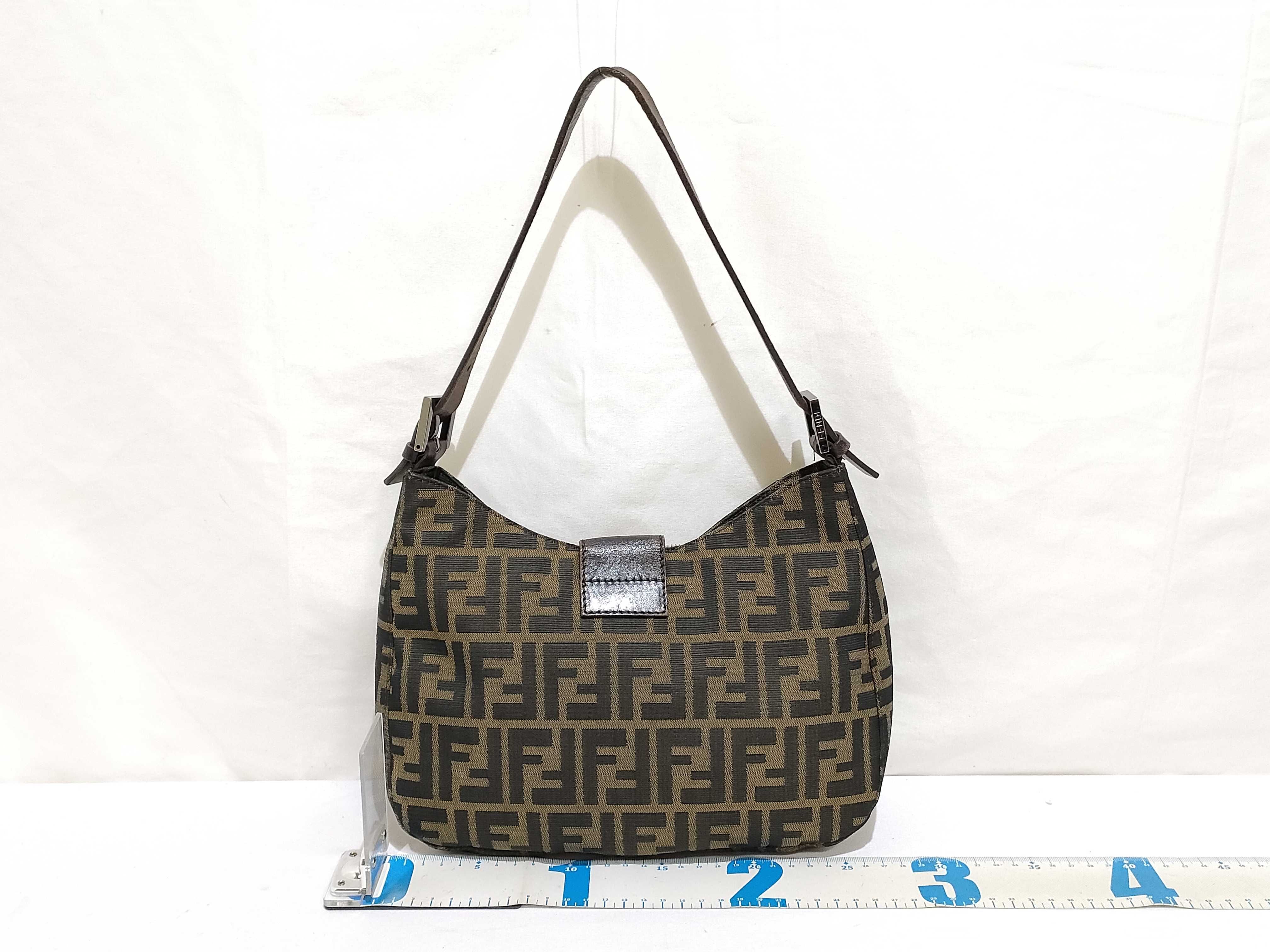 Zucca pattern Fendi Zucca handbag Mamma Bucket brown handbag — view 2