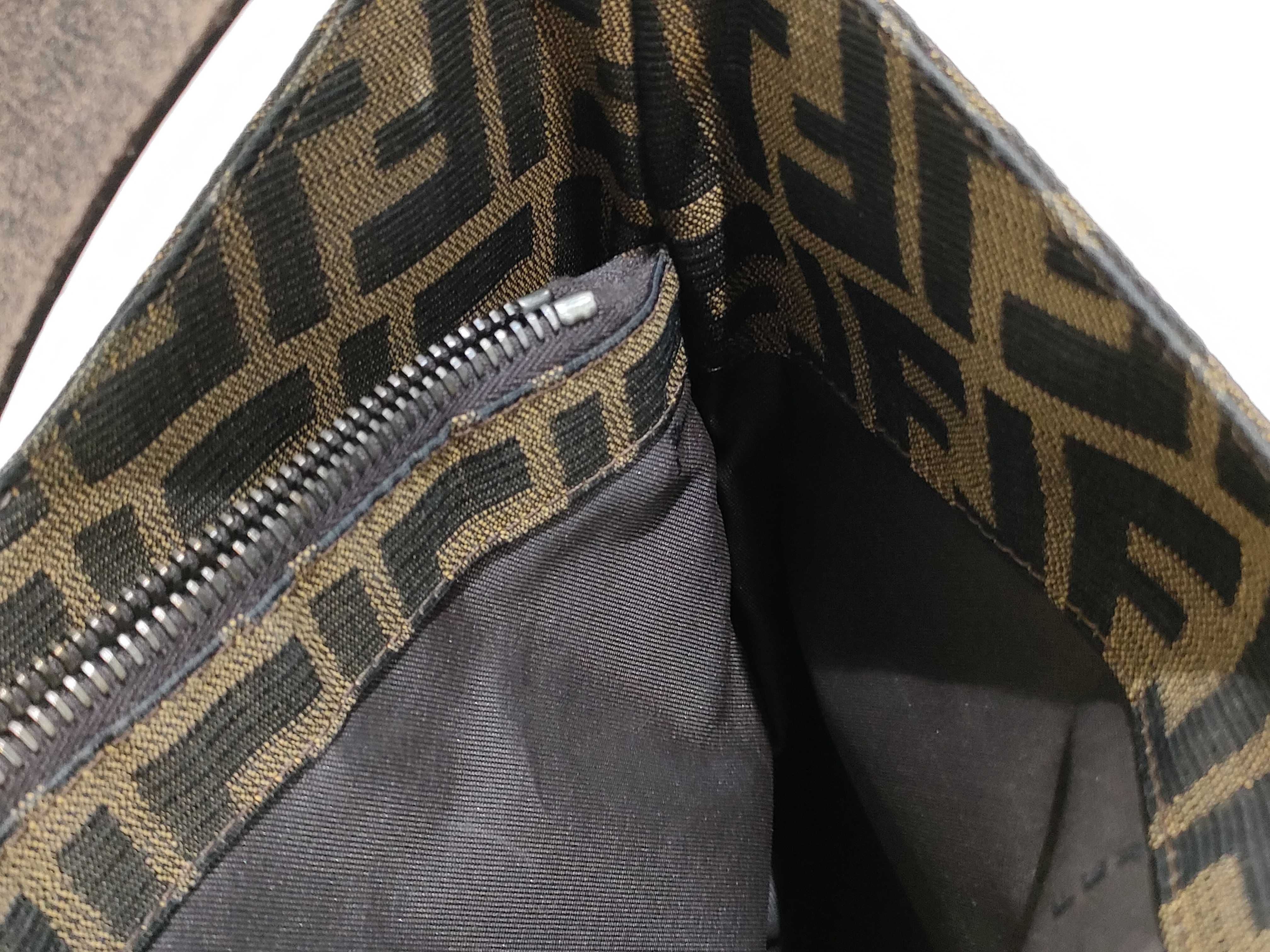 Zucca pattern Fendi Zucca handbag Mamma Bucket brown handbag — view 12