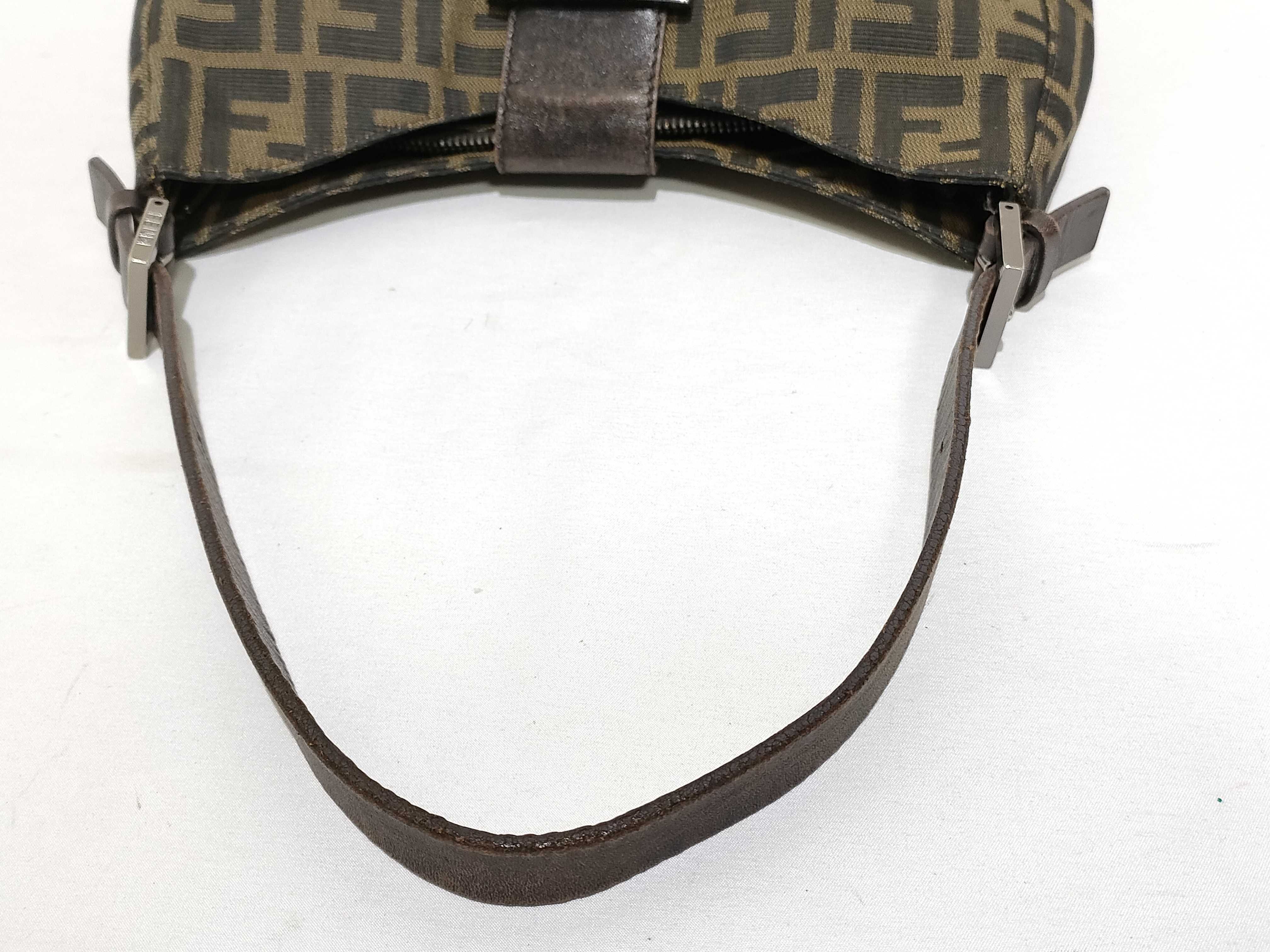 Zucca pattern Fendi Zucca handbag Mamma Bucket brown handbag — view 3