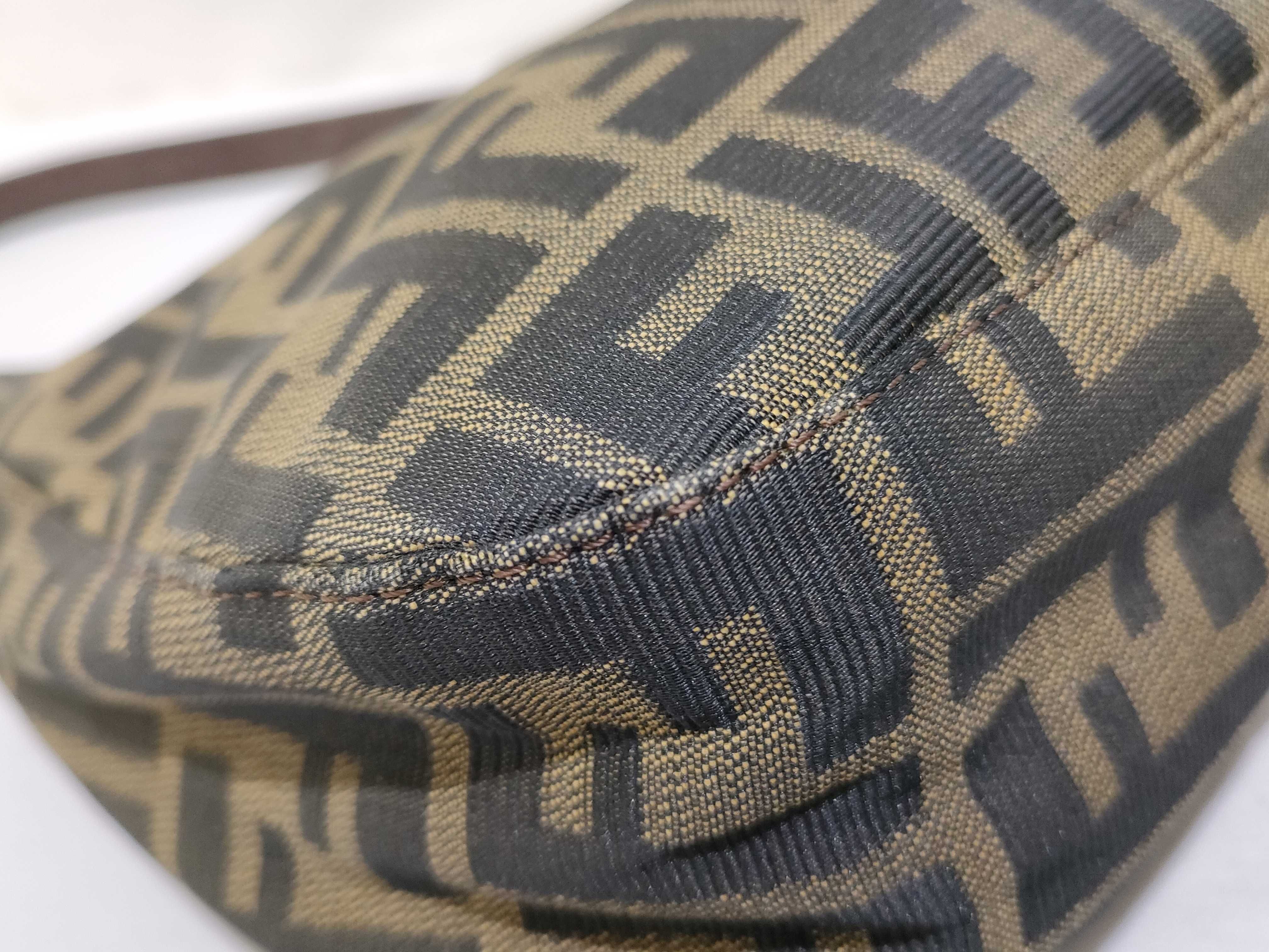 Zucca pattern Fendi Zucca handbag Mamma Bucket brown handbag — view 6