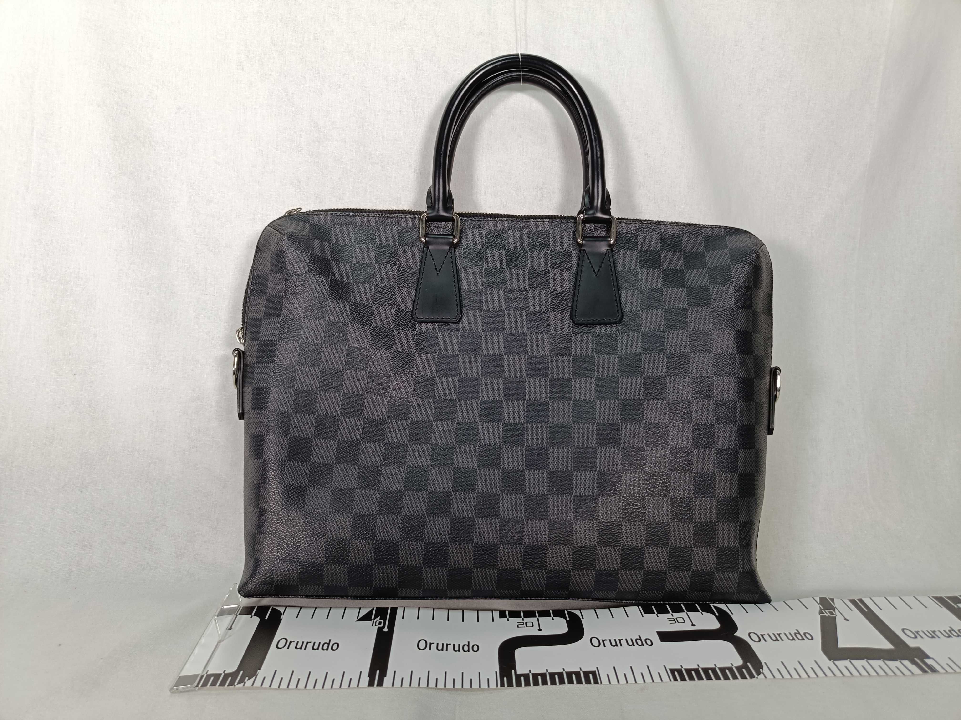 Port Document Jour Black Damier Medium Shoulder Bag — view 2