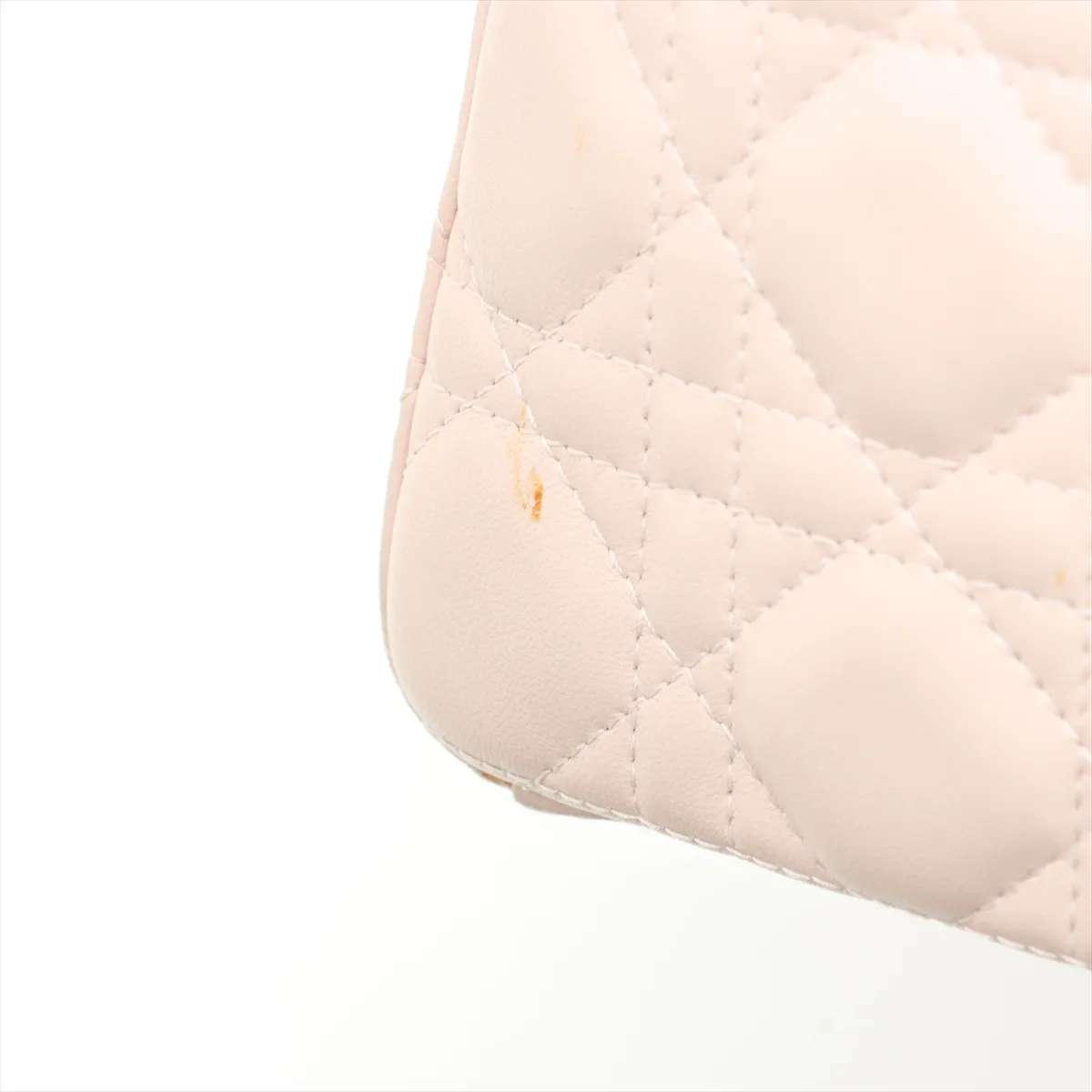 Lady Dior Cannage Large Leather 2WAY Handbag Pink Beige — view 11