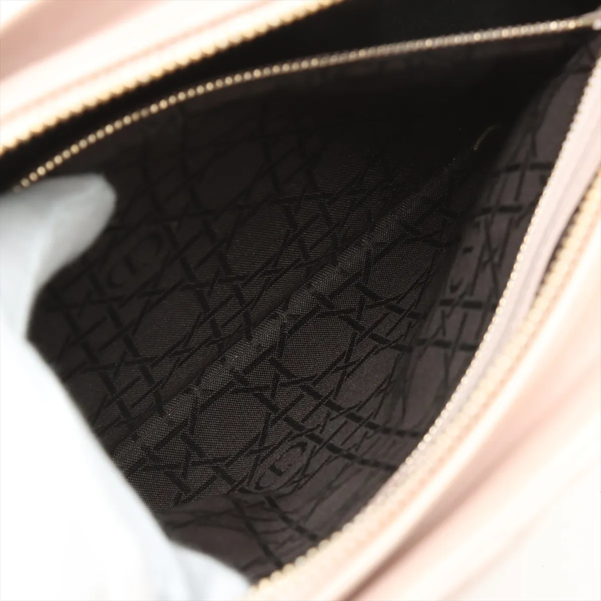 Lady Dior Cannage Large Leather 2WAY Handbag Pink Beige — view 9