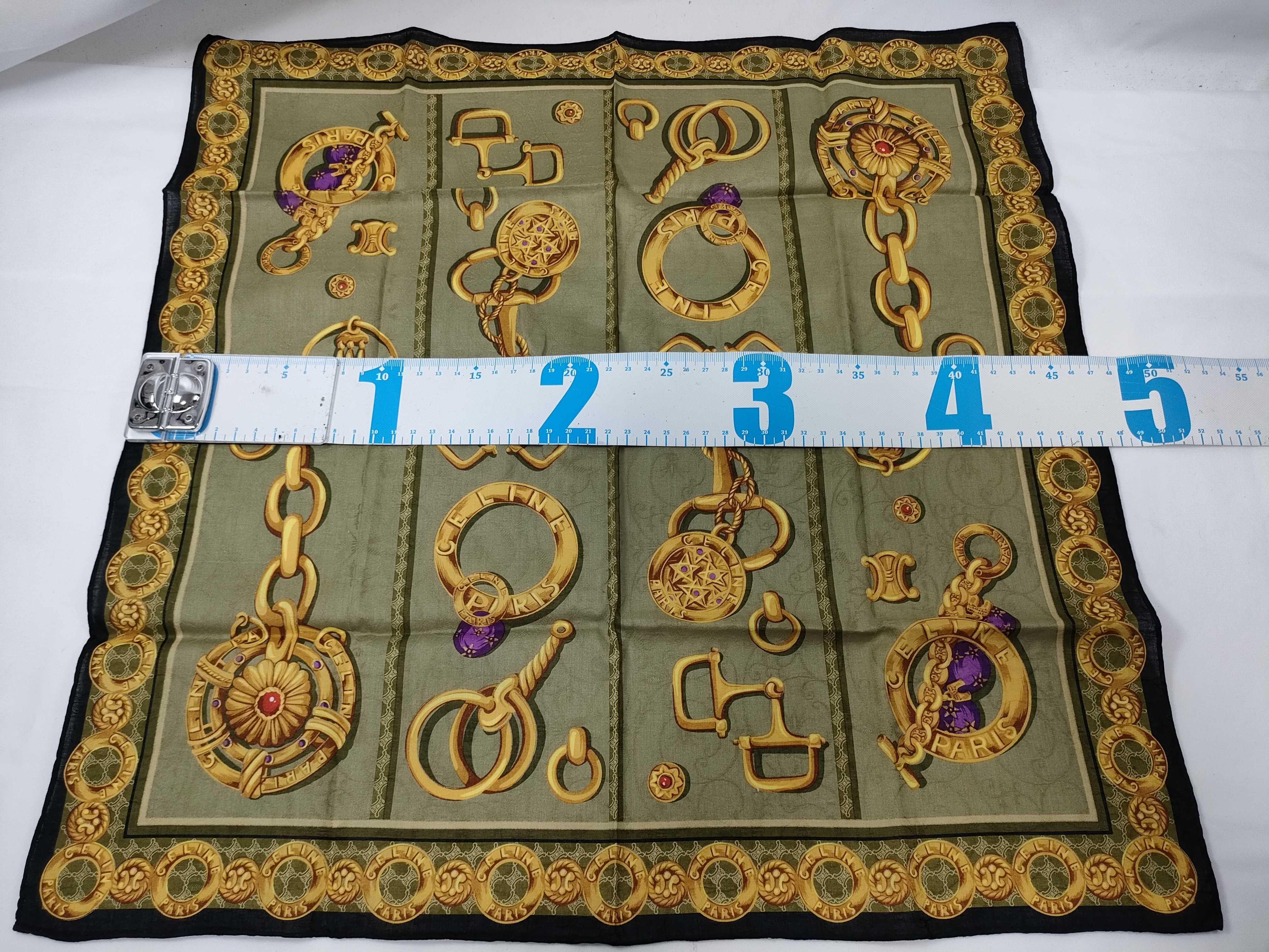 handkerchief scarf, horsebit, macadam motif, chain, and other accessories. — view 2