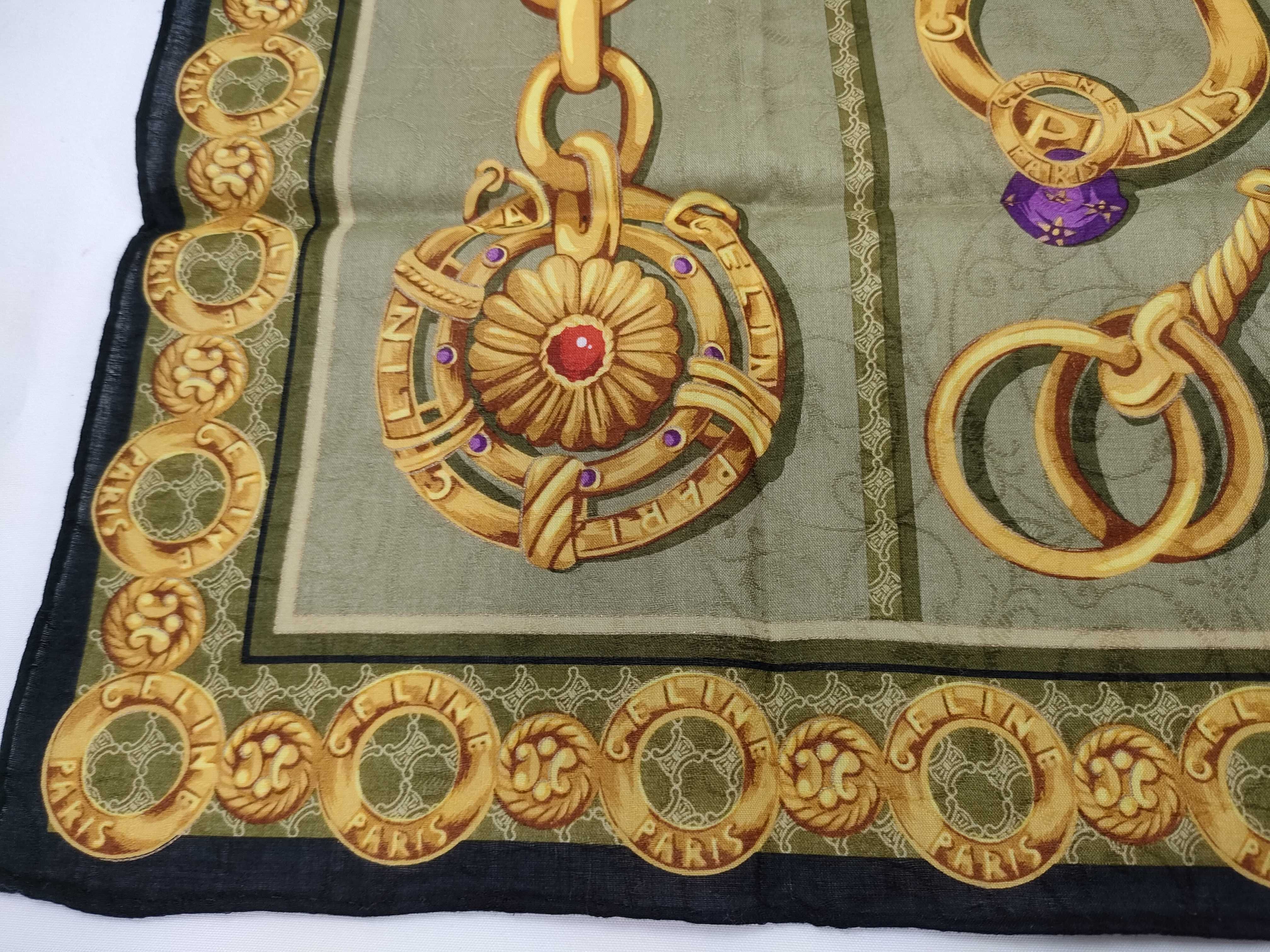 handkerchief scarf, horsebit, macadam motif, chain, and other accessories. — view 4