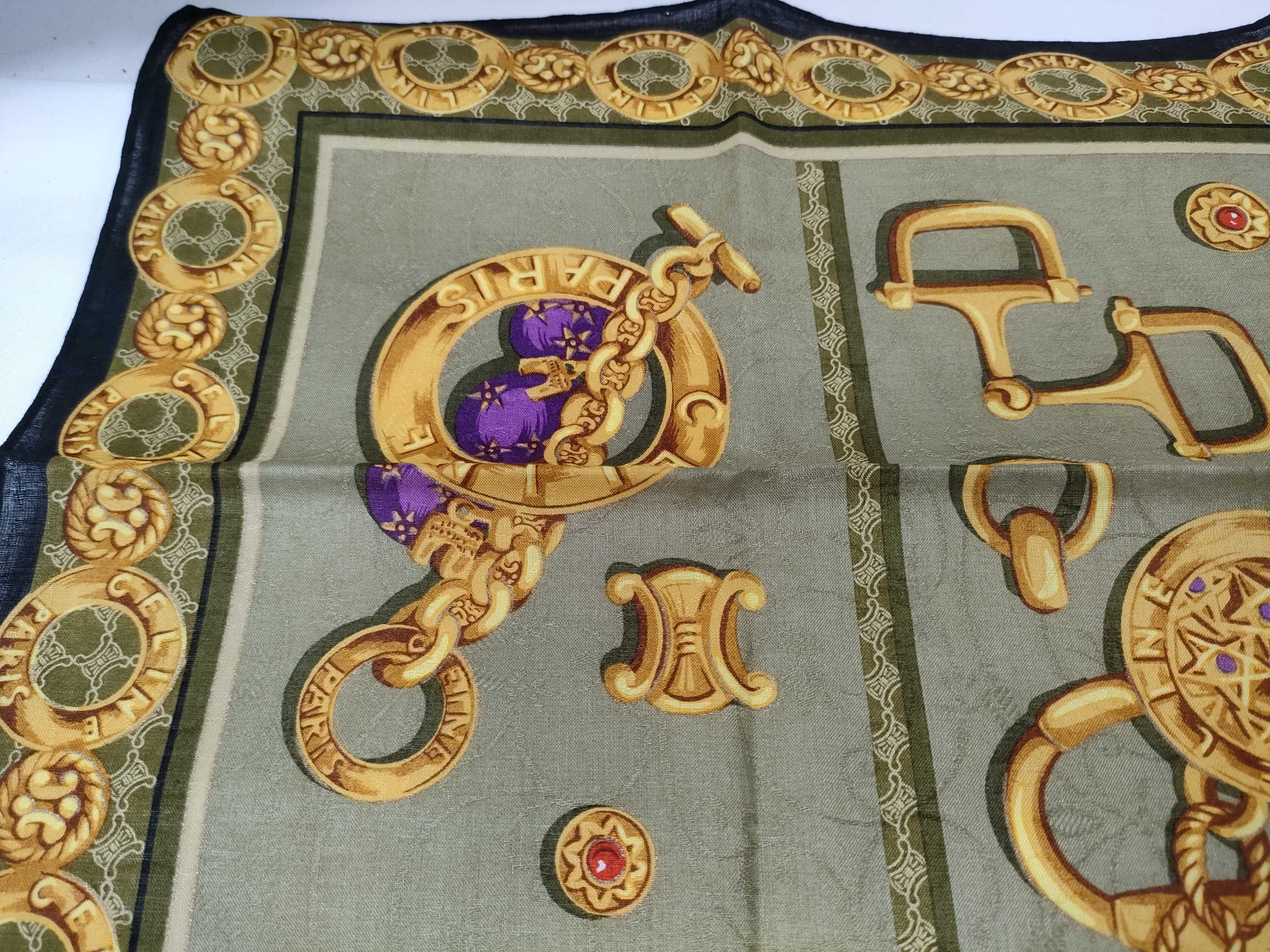 handkerchief scarf, horsebit, macadam motif, chain, and other accessories. — view 6