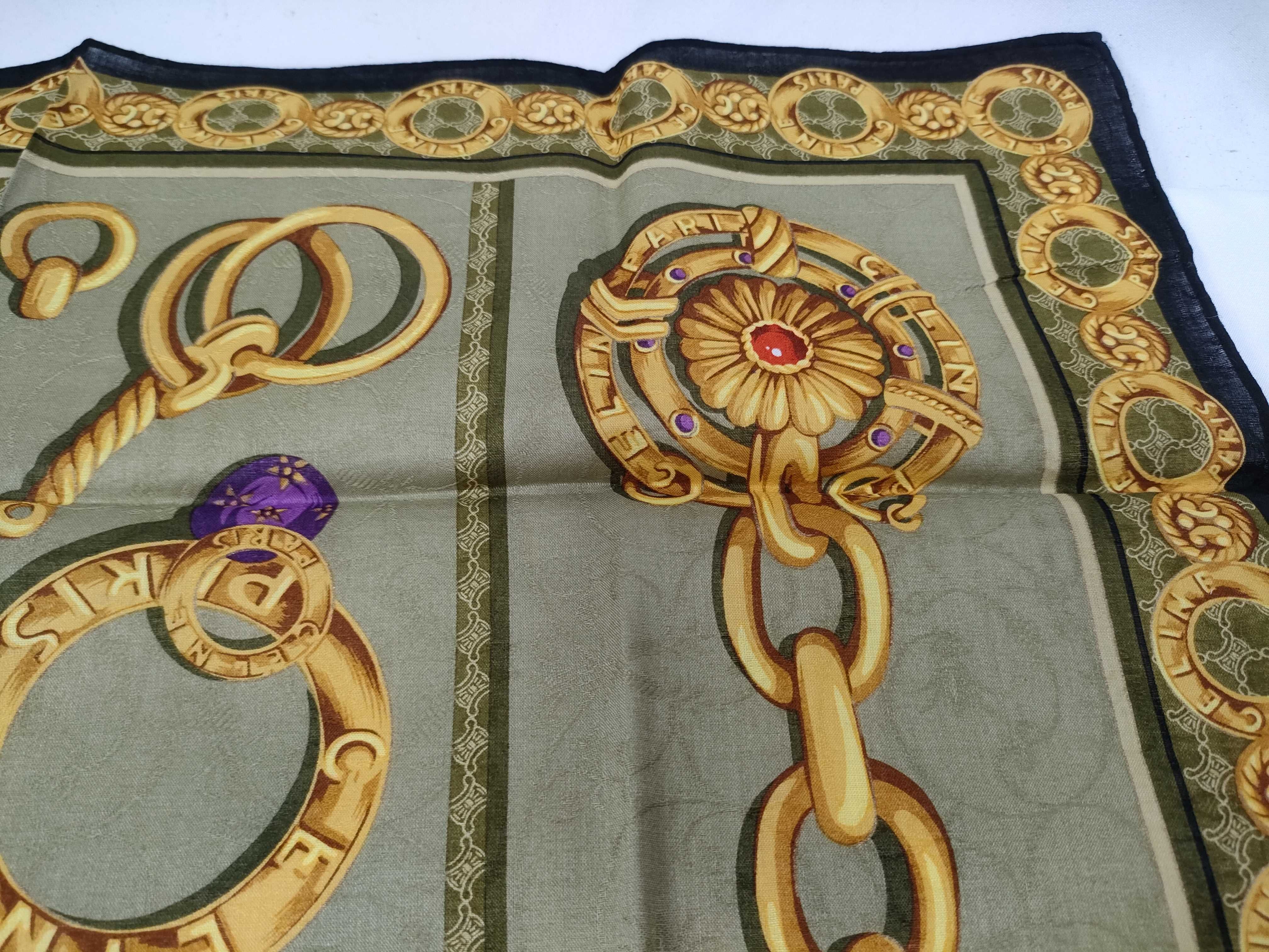 handkerchief scarf, horsebit, macadam motif, chain, and other accessories. — view 7