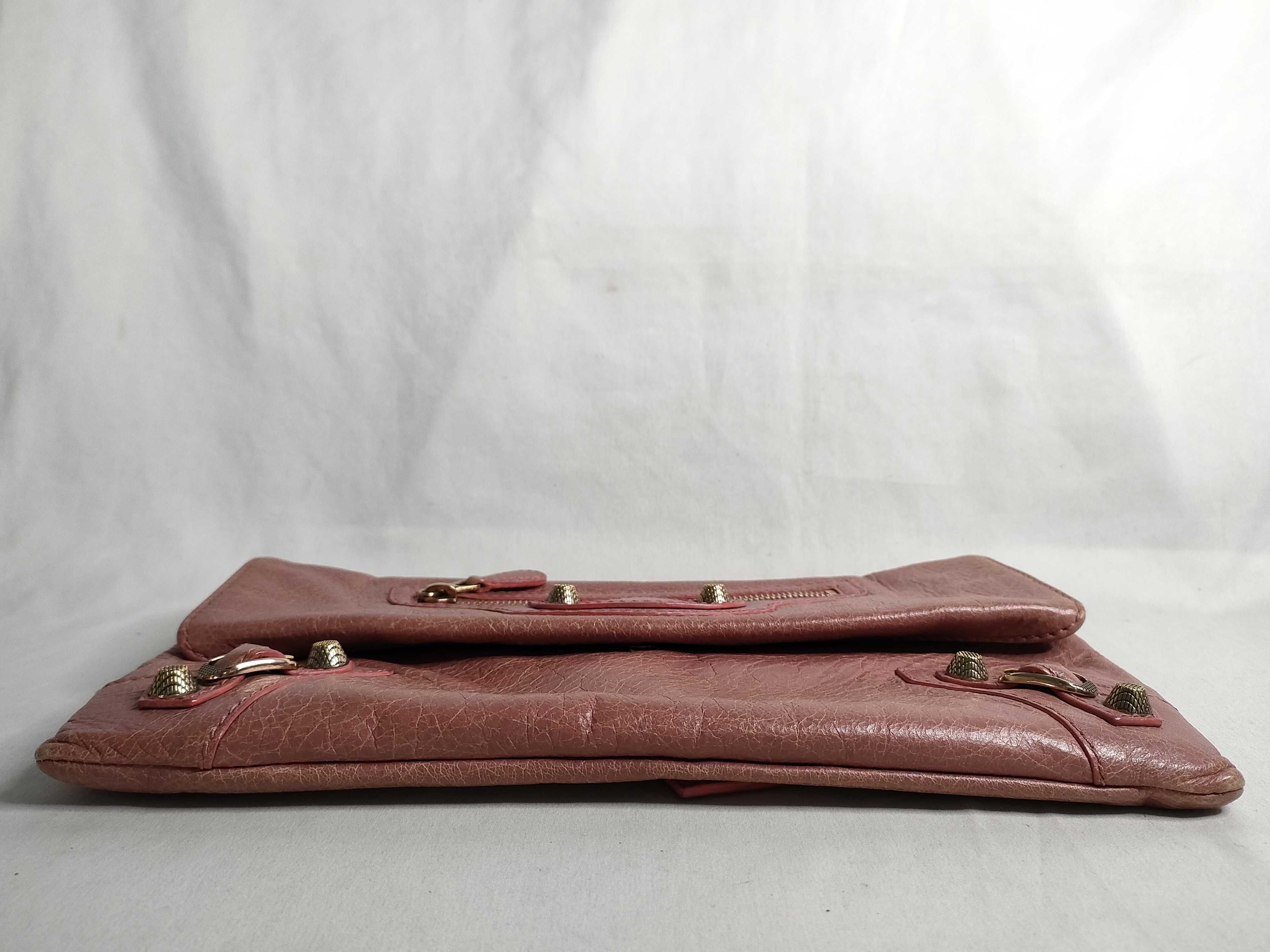SG - Giant Envelope Leather Clutch bag Pink 282011 With mirror — view 4