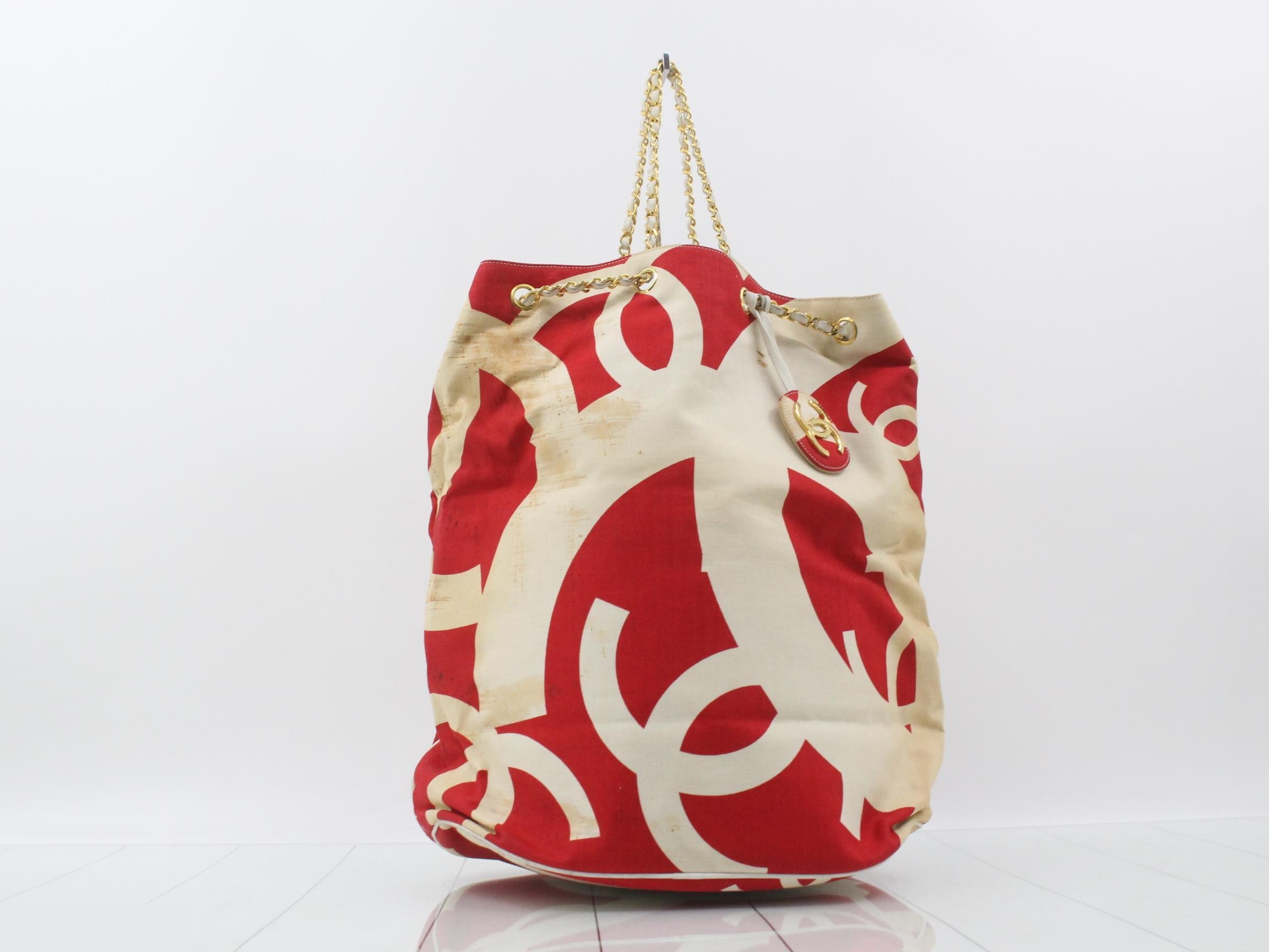 Canvas chain tote bag with pouch — view 2