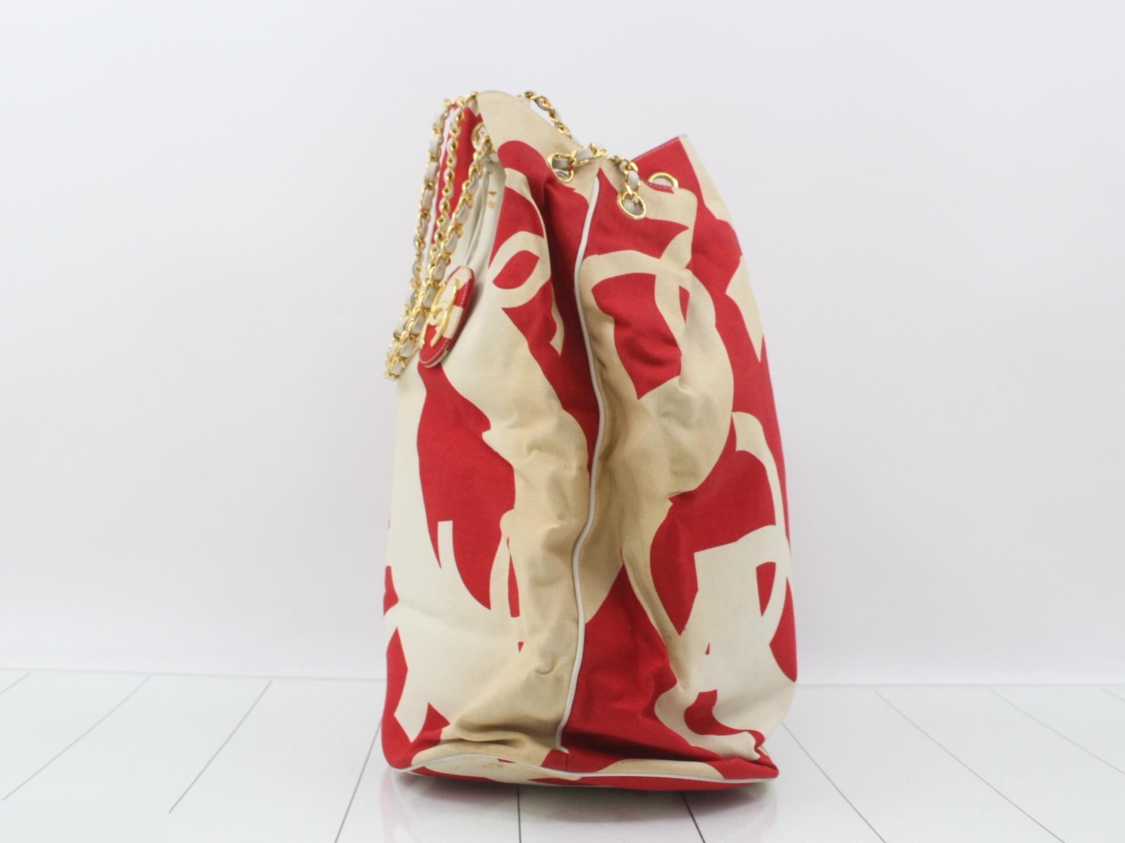Canvas chain tote bag with pouch — view 4