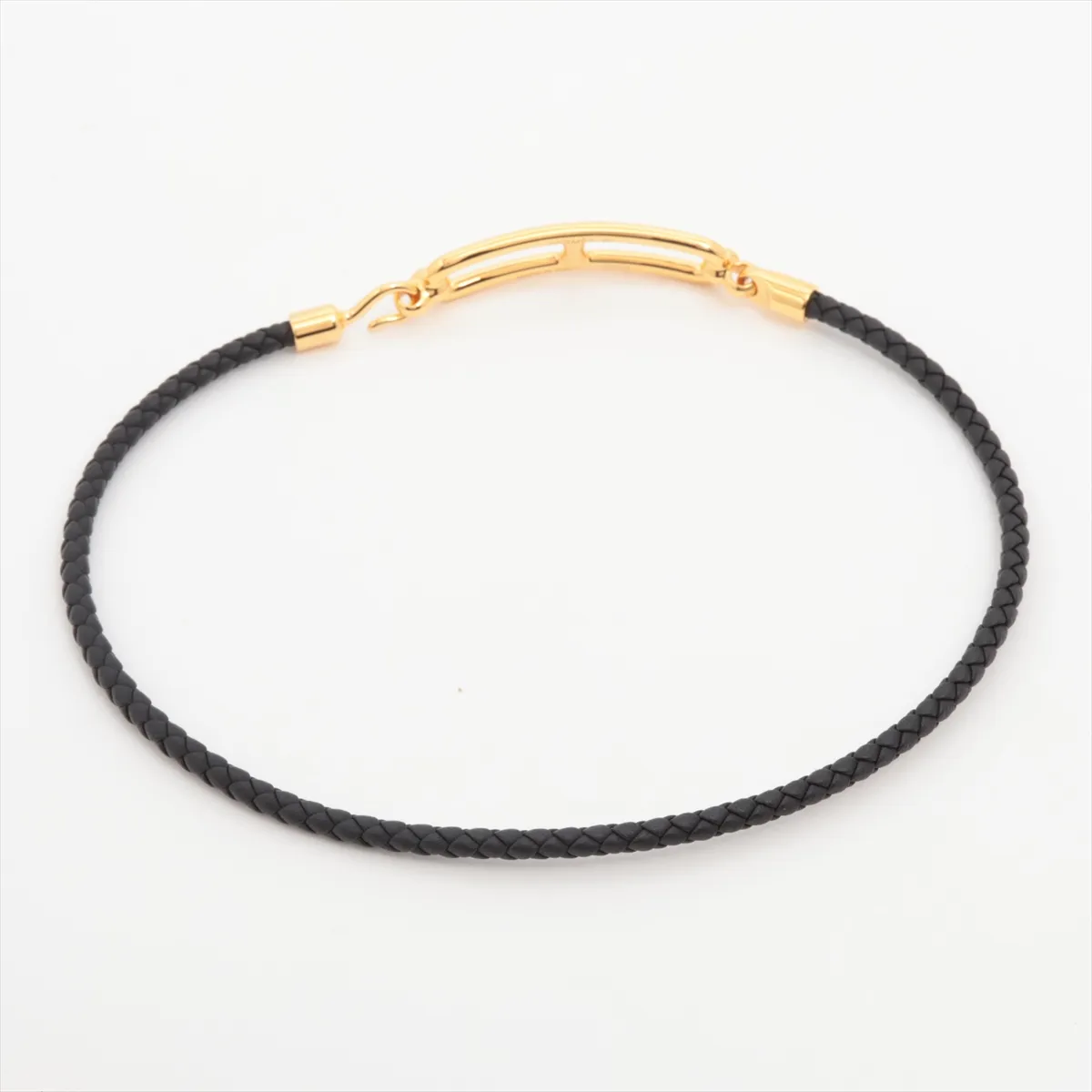 Reli Double Tour LF0245 Bracelet, GP x Leather, Gold x Black, — view 2