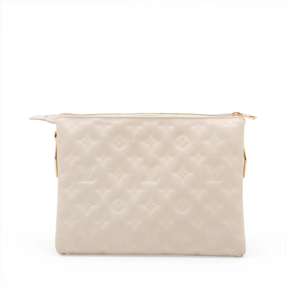 Monogram Embossed Couchon PM M57793 PL0251 White (RFID detected) — view 2