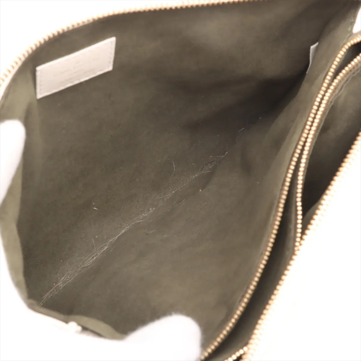 Monogram Embossed Couchon PM M57793 PL0251 White (RFID detected) — view 6