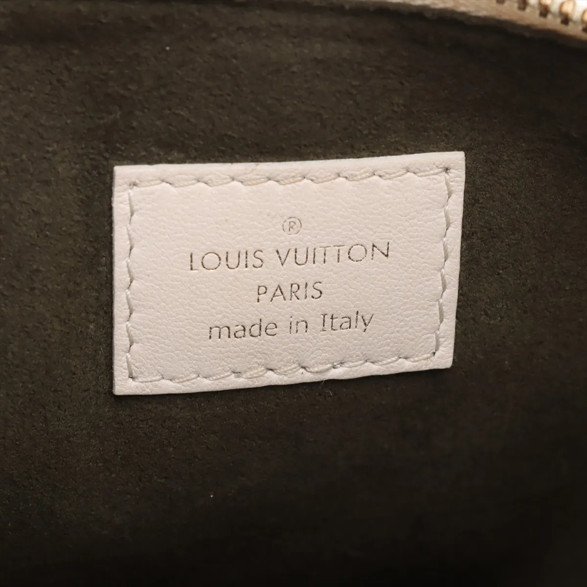 Monogram Embossed Couchon PM M57793 PL0251 White (RFID detected) — view 9