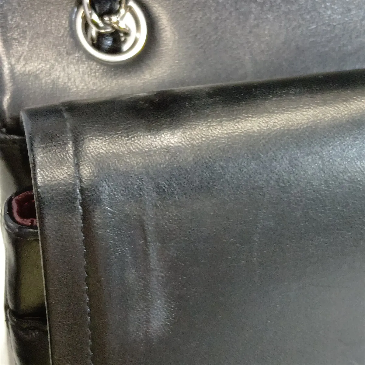 Large Matelassé 30 Lambskin Double Flap Double Chain Bag, Black with Silver Hardware, 14998547, Serial Number 14-series, A58600 — view 15