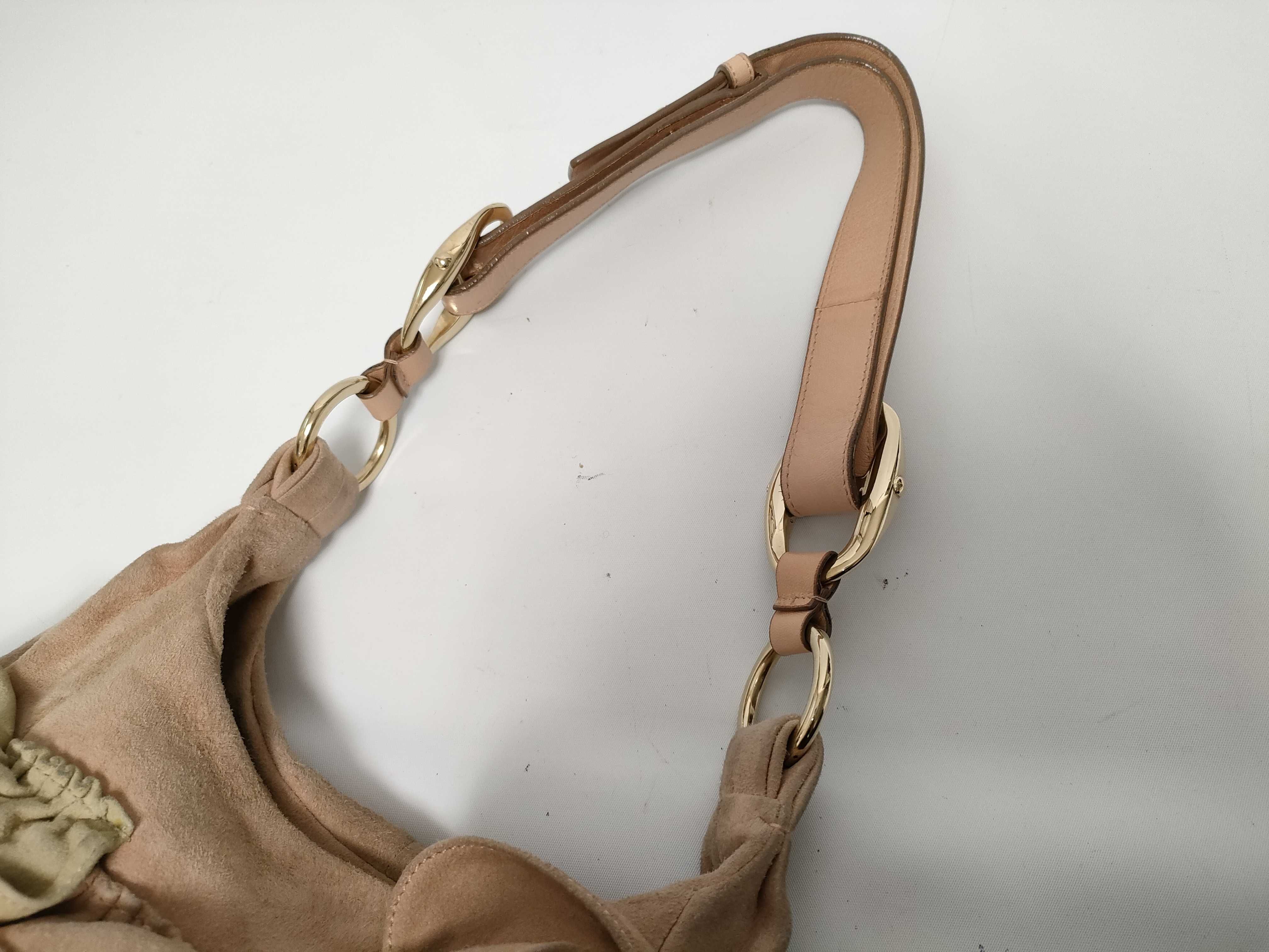 Rive Gauche Nadja (Tom Ford era) Suede Rose One-Shoulder Bag — view 3