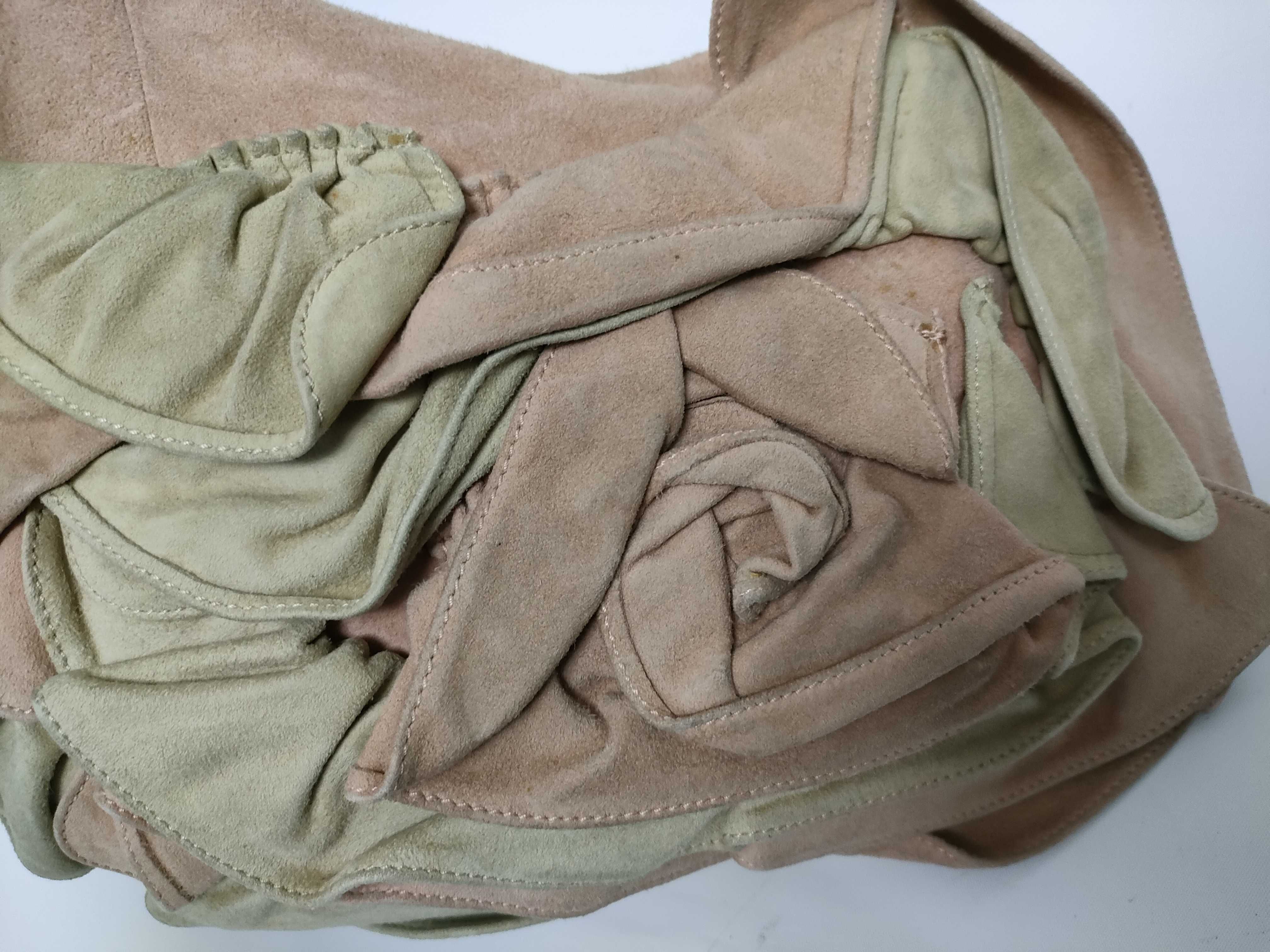Rive Gauche Nadja (Tom Ford era) Suede Rose One-Shoulder Bag — view 8