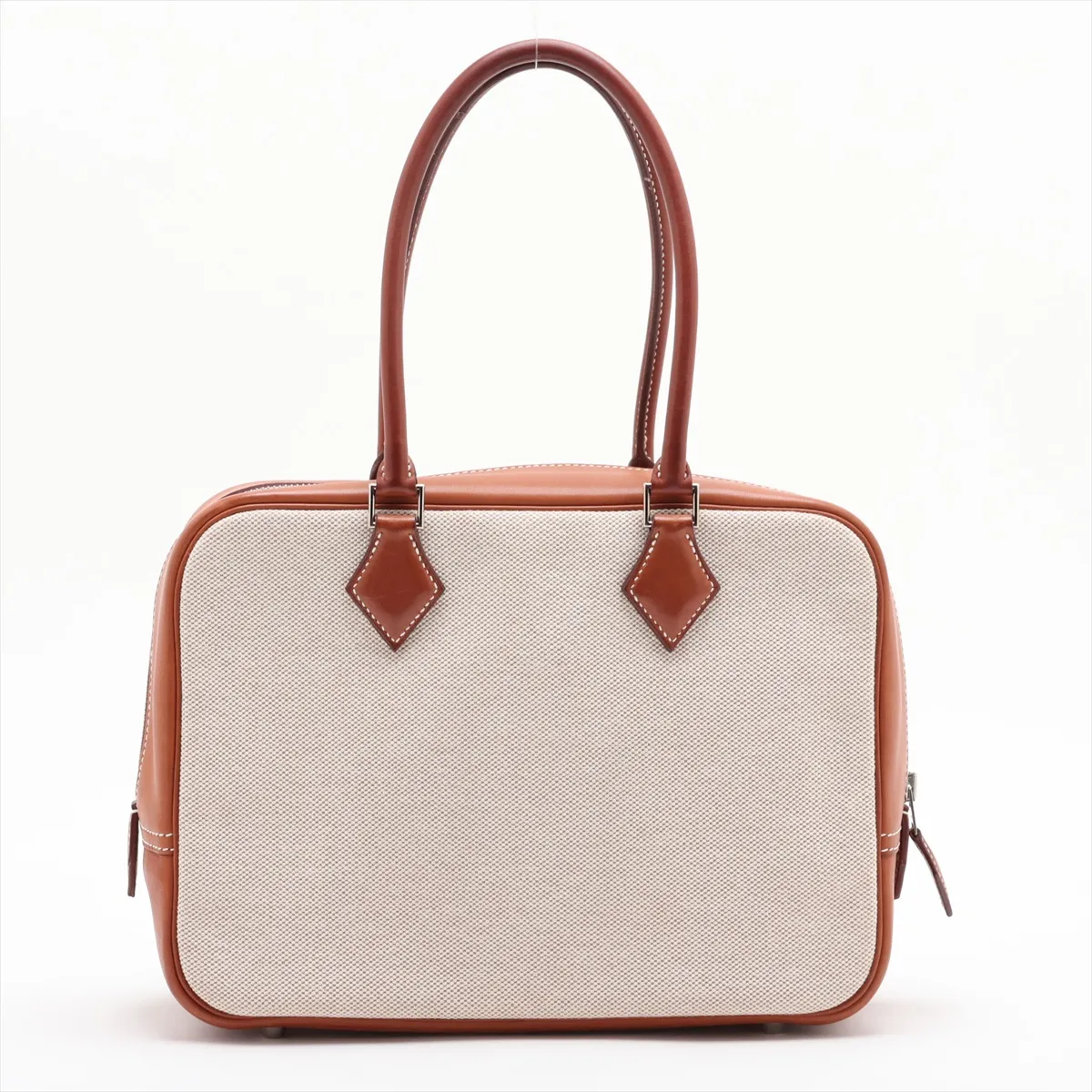 Plume 28 Toile H x Leather Beige x Brown Silver Hardware K: 2007 — view 2