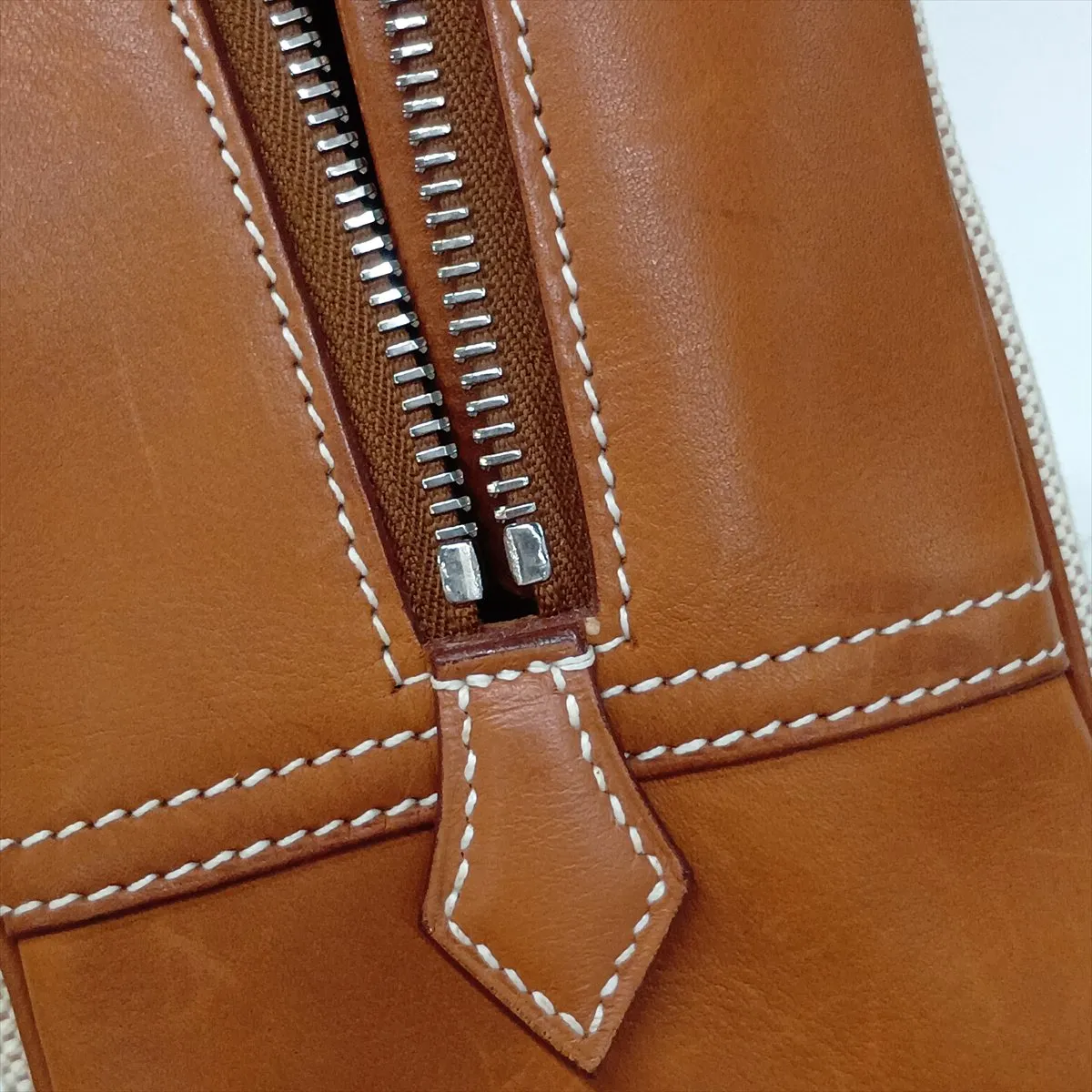 Plume 28 Toile H x Leather Beige x Brown Silver Hardware K: 2007 — view 14